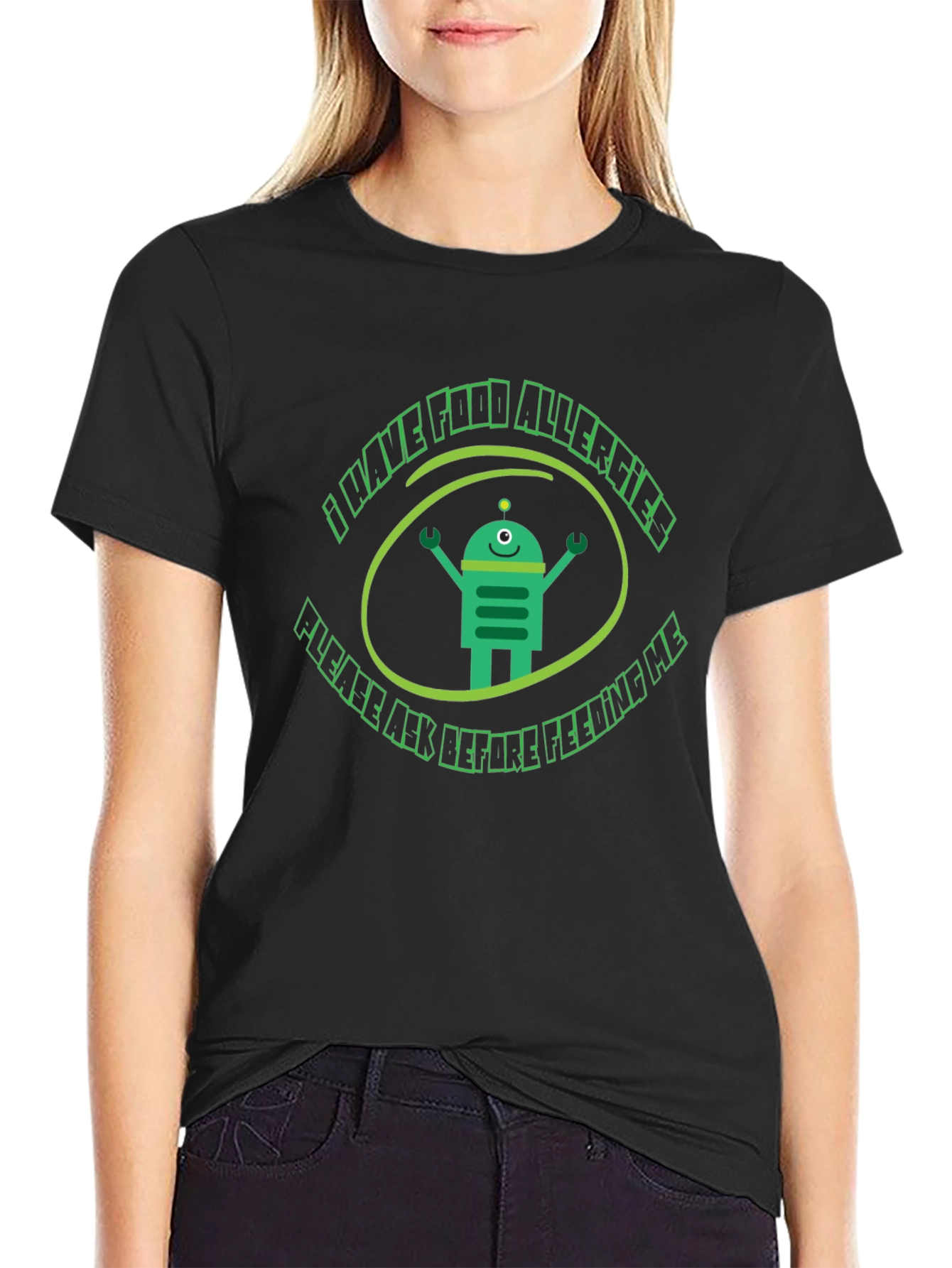Food Allergy Awareness T-Shirt - Robot Design