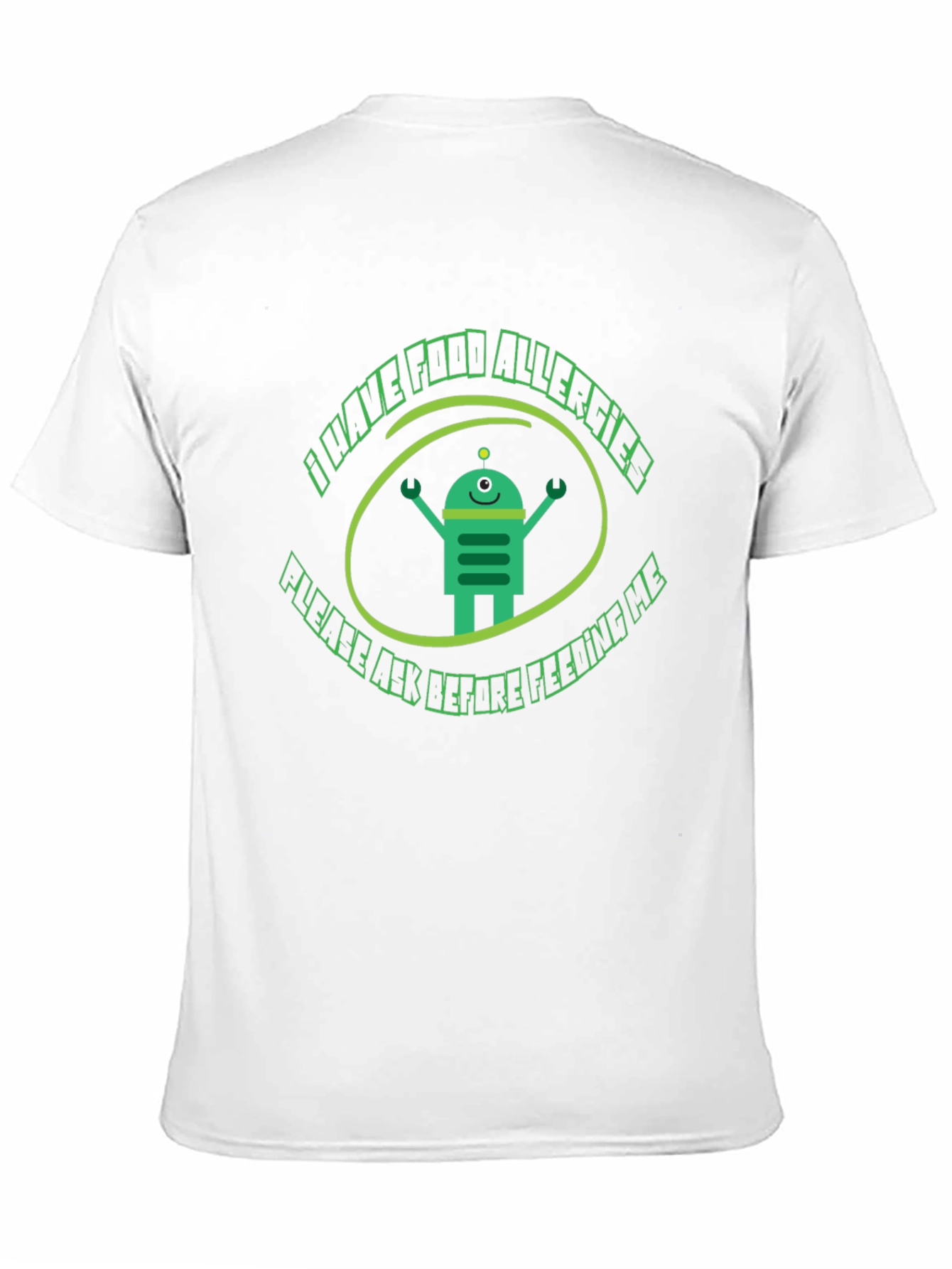 Food Allergy Awareness T-Shirt - Robot Design