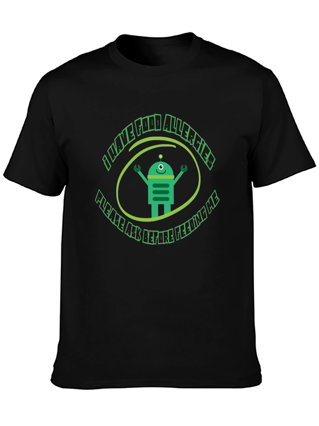 Food Allergy Awareness T-Shirt - Robot Design