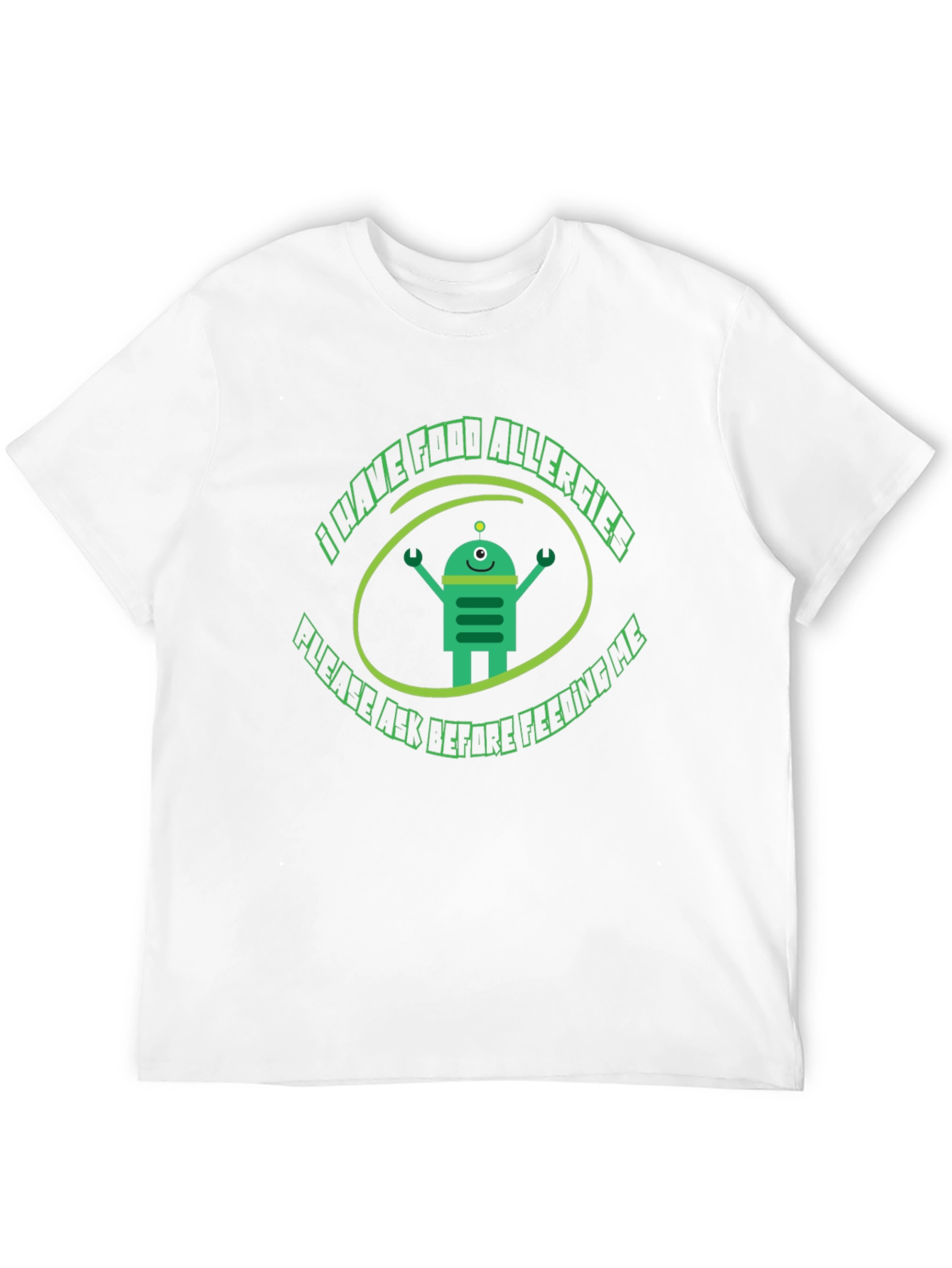 Food Allergy Awareness T-Shirt - Robot Design
