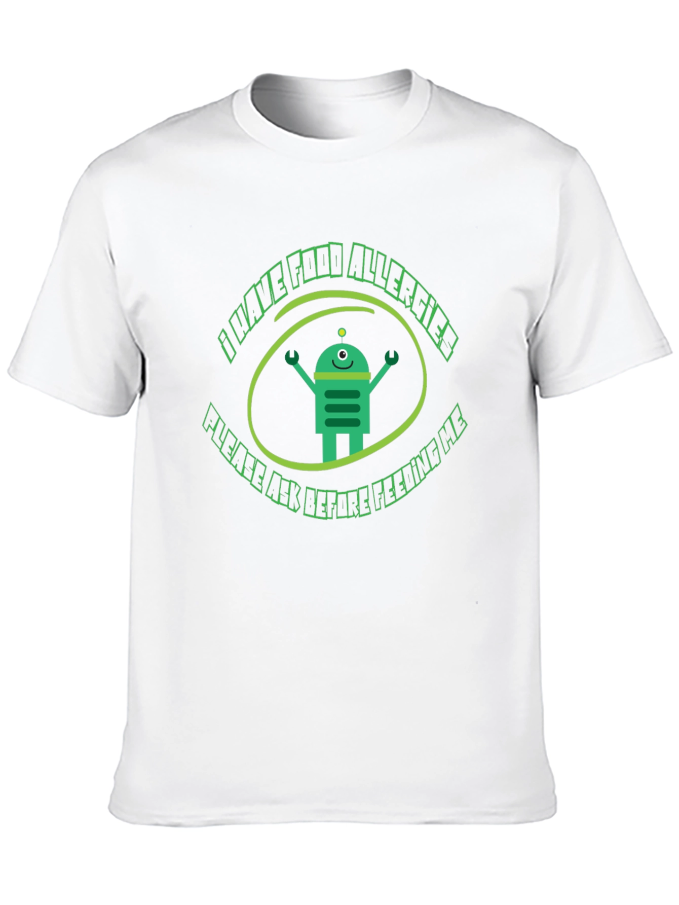 Food Allergy Awareness T-Shirt - Robot Design