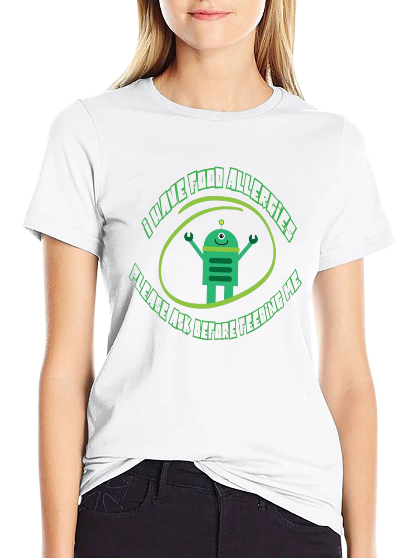 Food Allergy Awareness T-Shirt - Robot Design