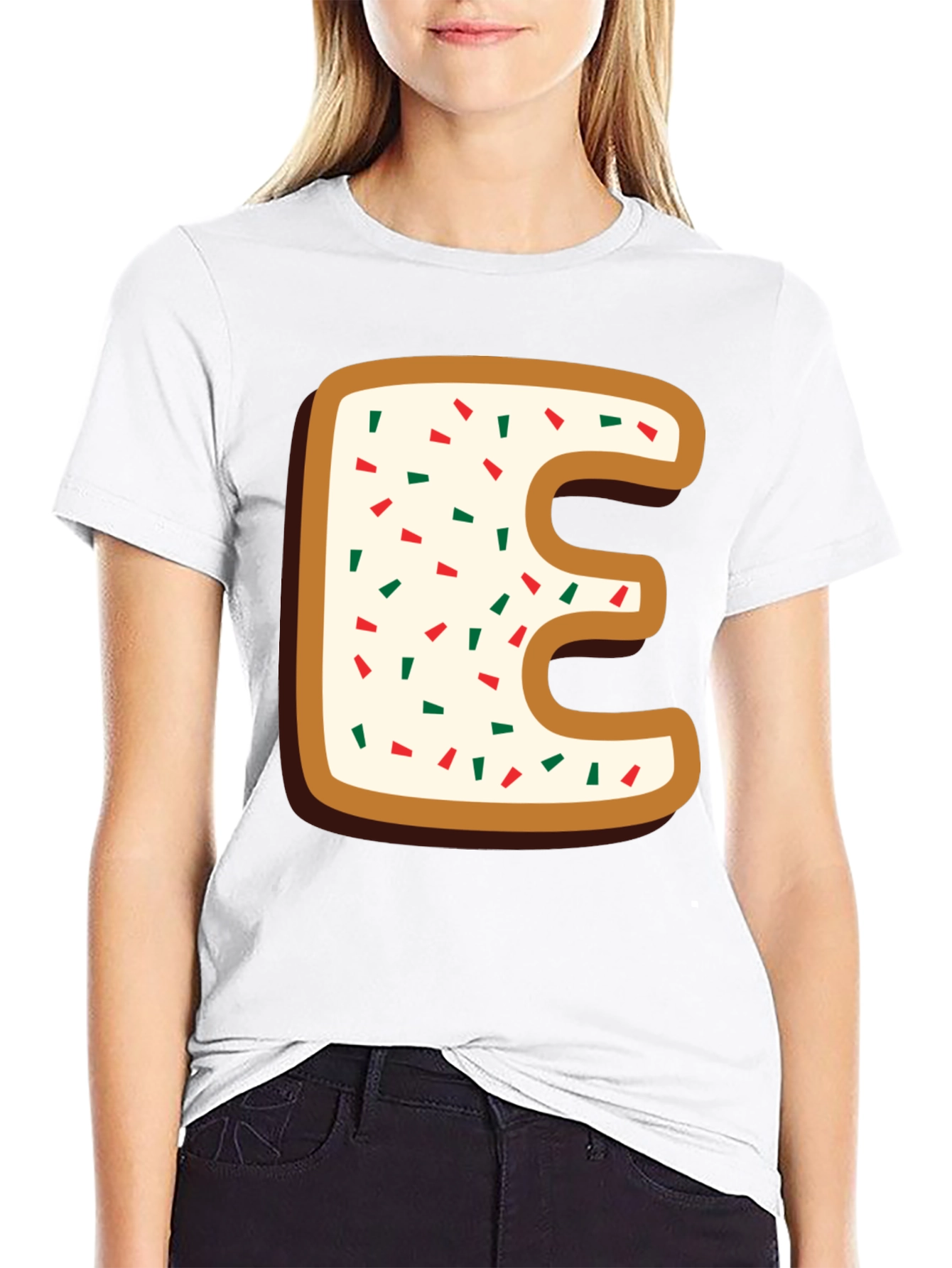 Letter E Cookie T-Shirt: Sweet & Stylish!