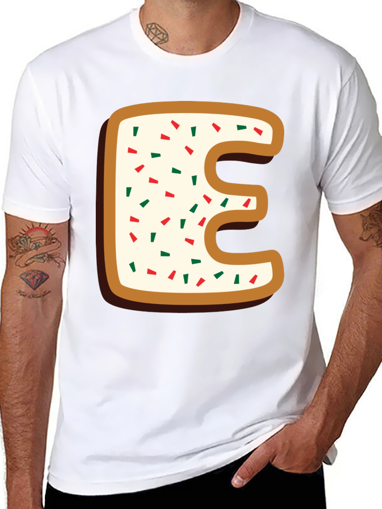 Letter E Cookie T-Shirt: Sweet & Stylish!