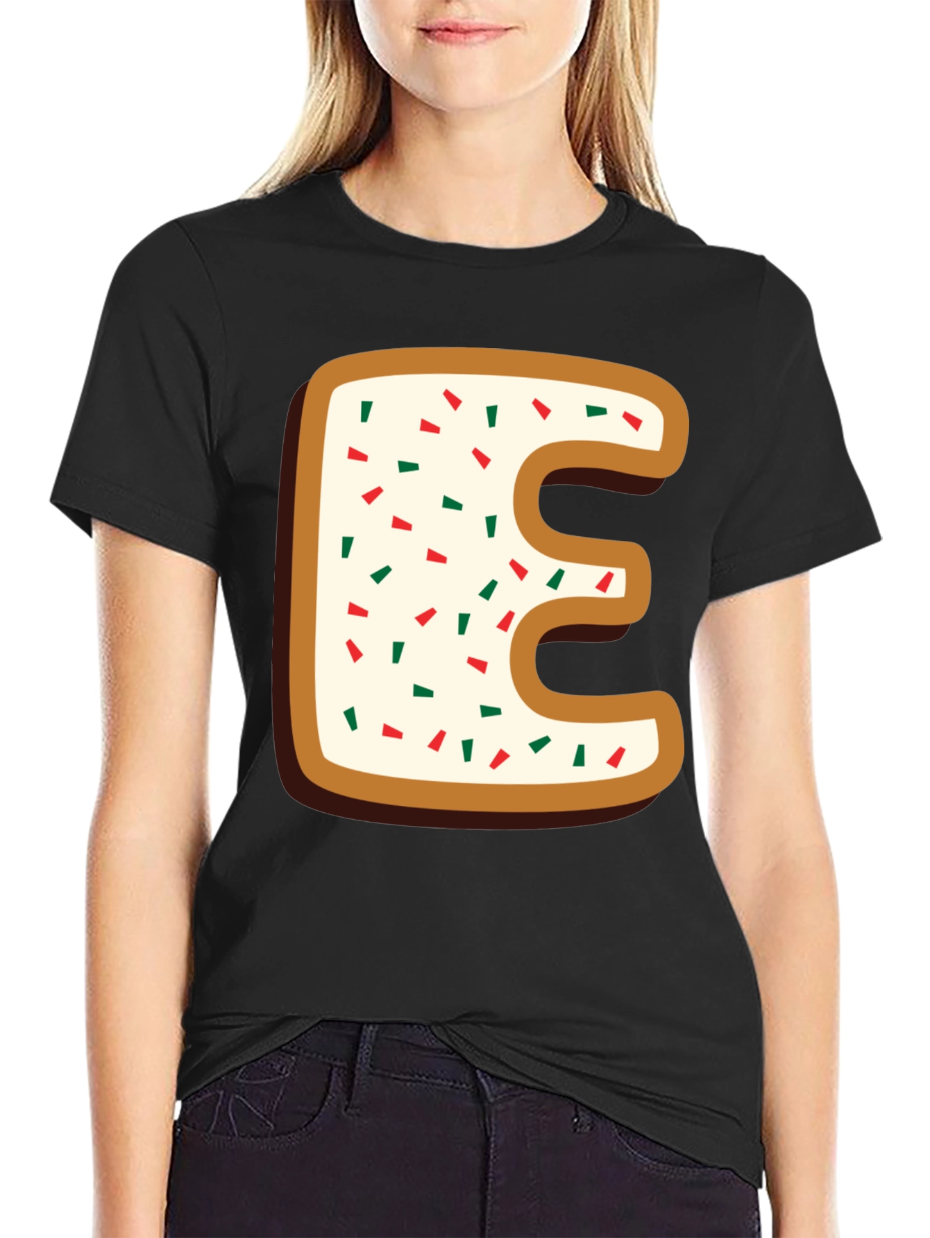 Letter E Cookie T-Shirt: Sweet & Stylish!