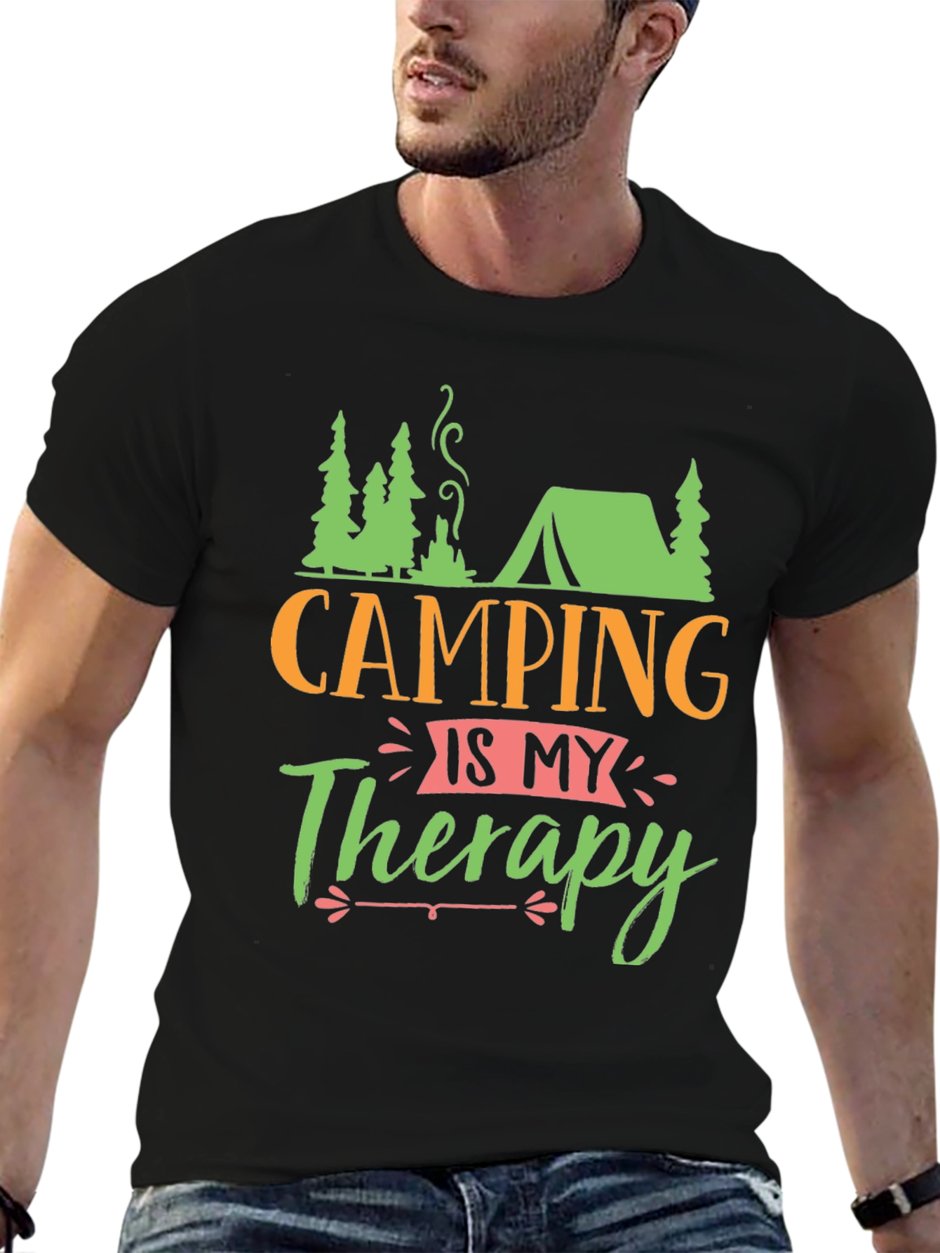 Camping is My Therapy Graphic Tee