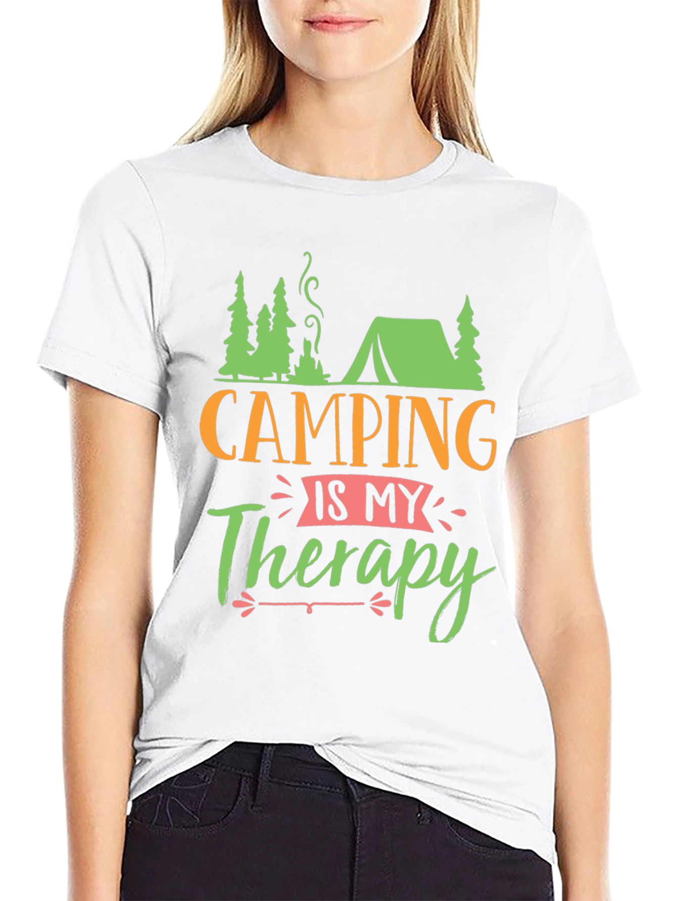 Camping is My Therapy Graphic Tee