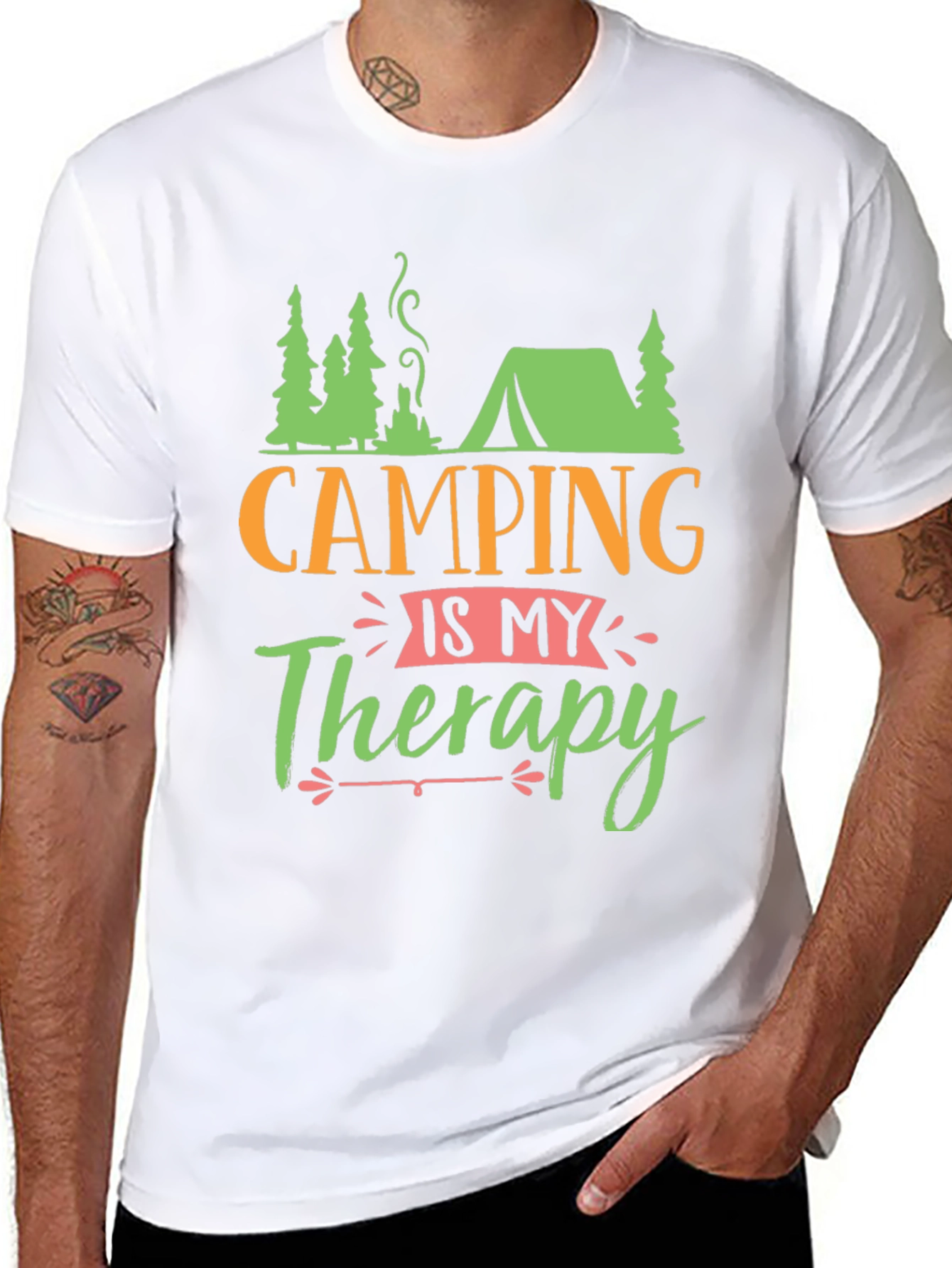 Camping is My Therapy Graphic Tee