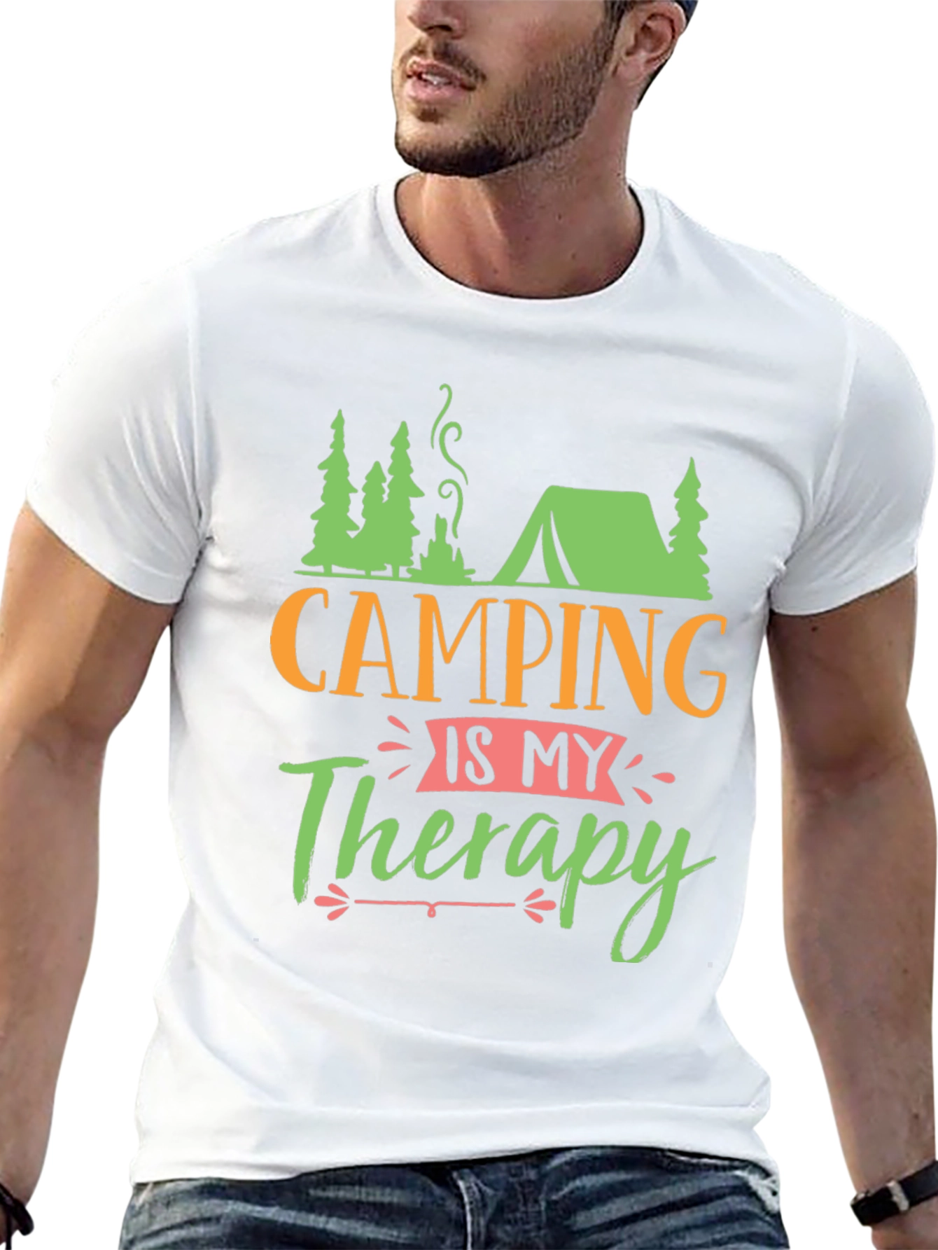 Camping is My Therapy Graphic Tee