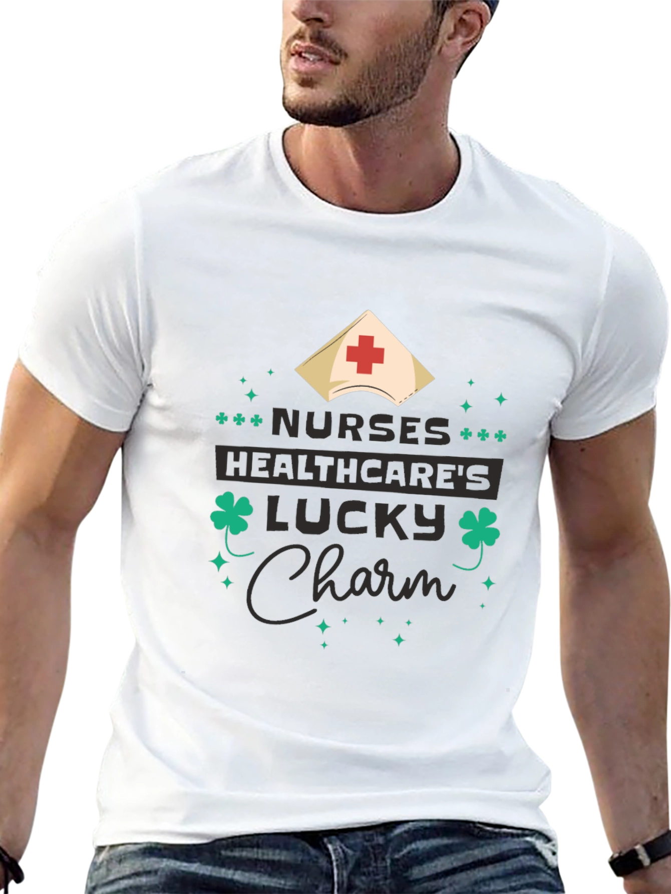 Nurses Healthcares Lucky Charm St. Patricks Day T-Shirt