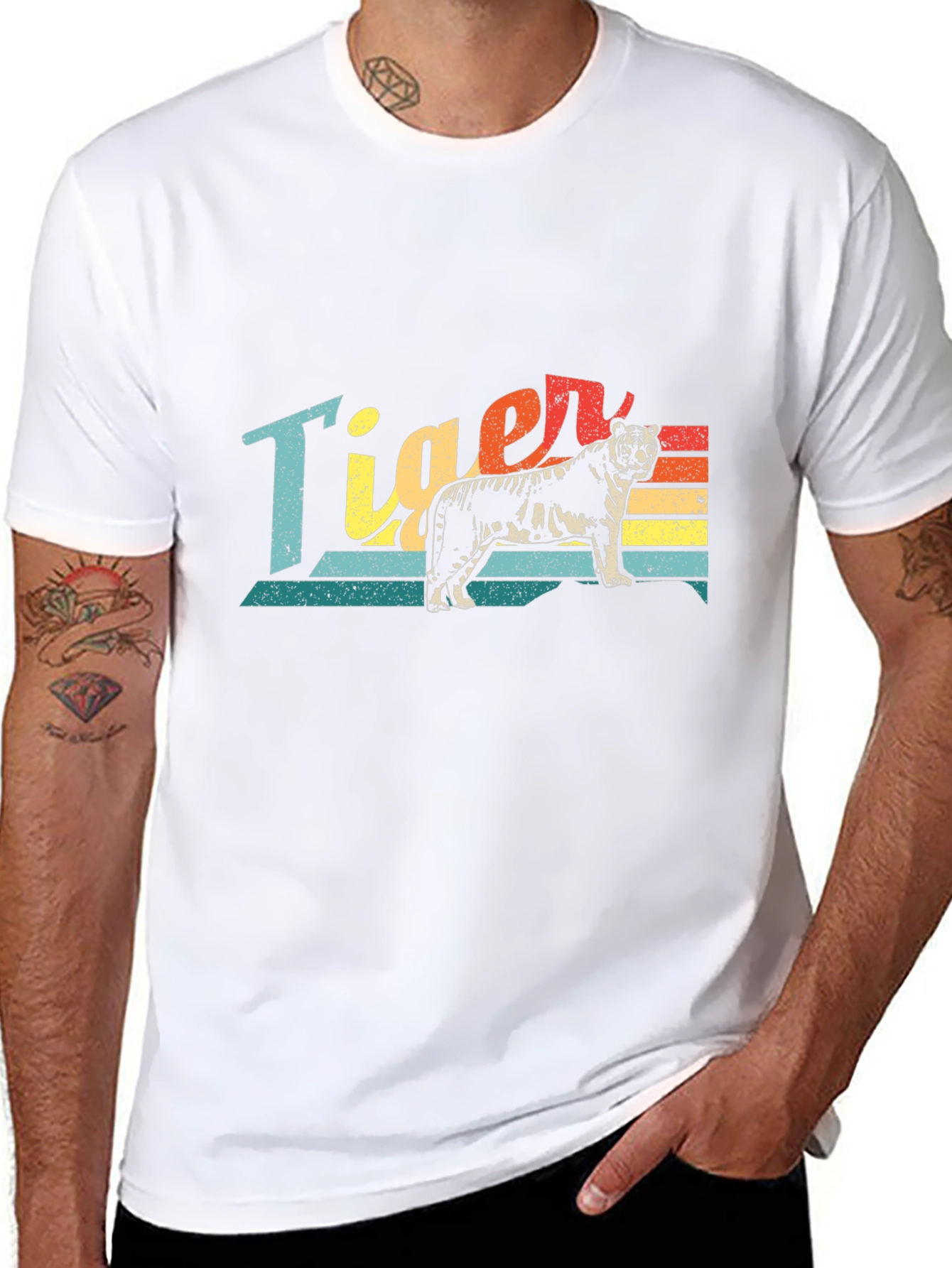 Retro Tiger Graphic T-Shirt