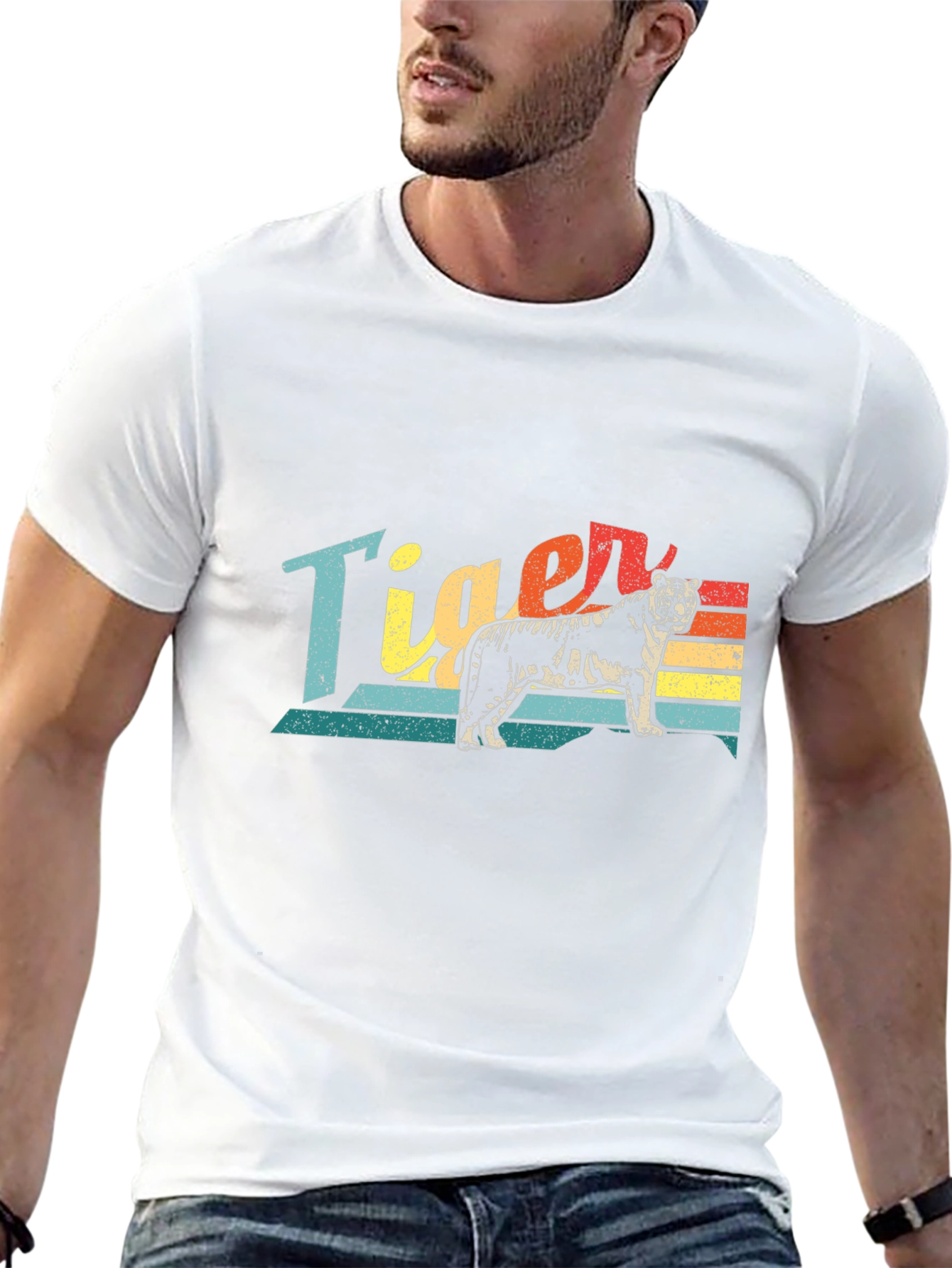 Retro Tiger Graphic T-Shirt