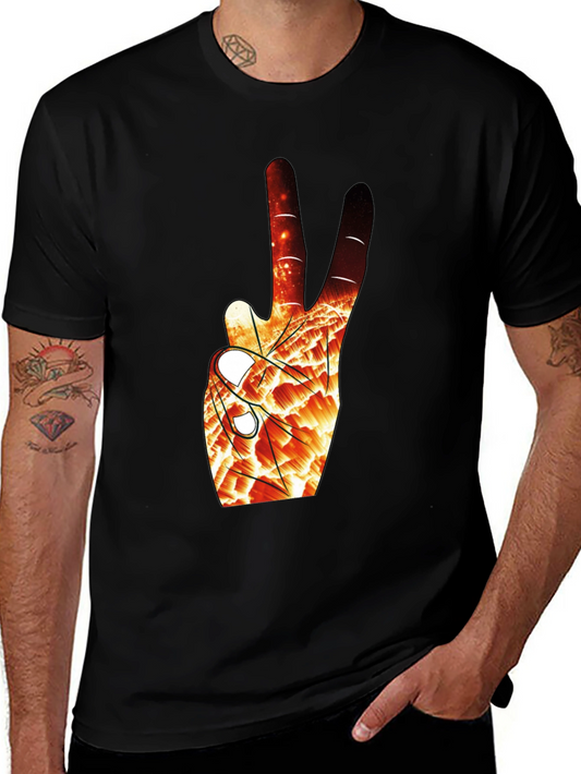 Abstract Peace Sign Graphic Tee