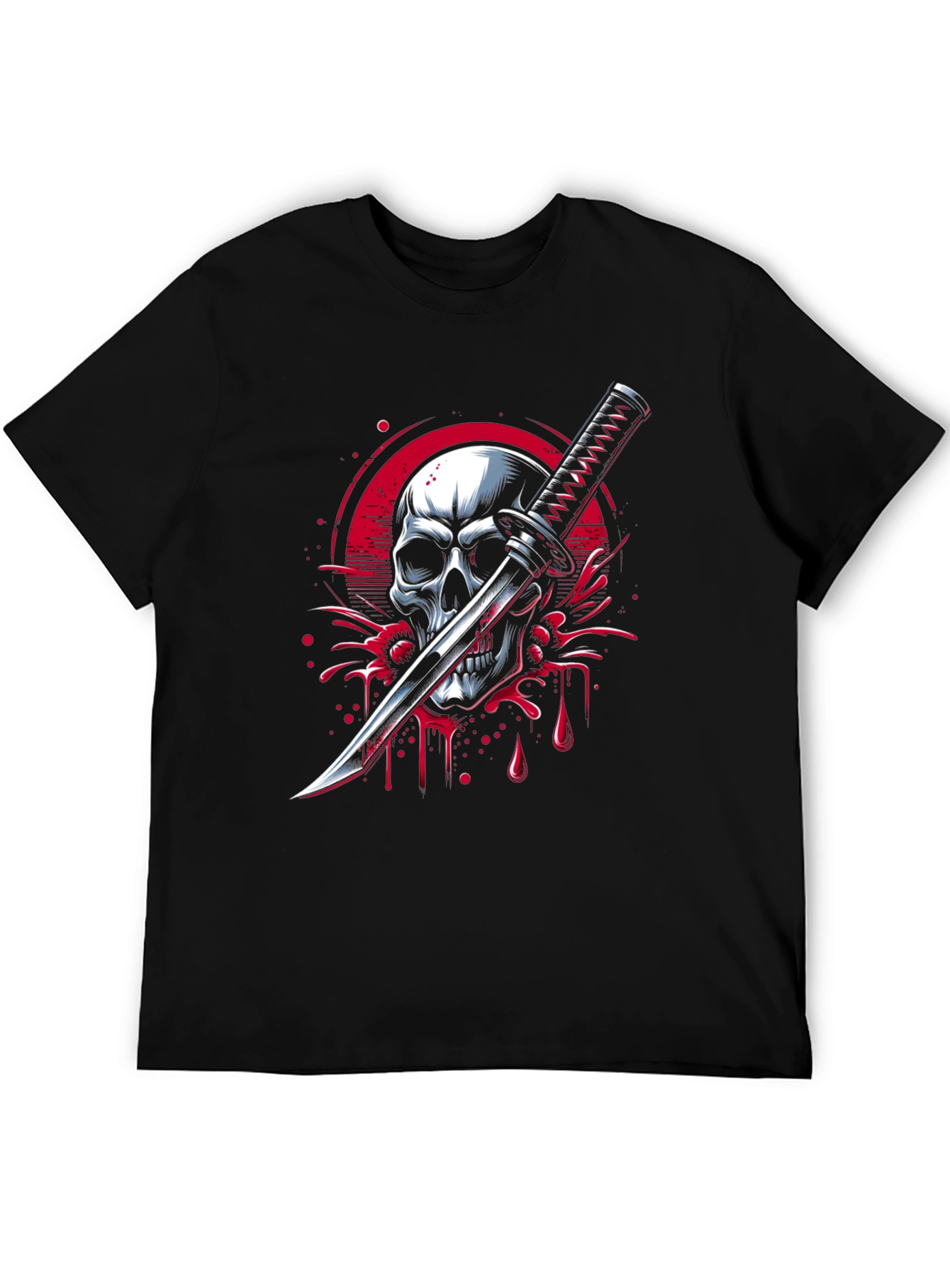 Skull & Katana Graphic Tee - Edgy Streetwear