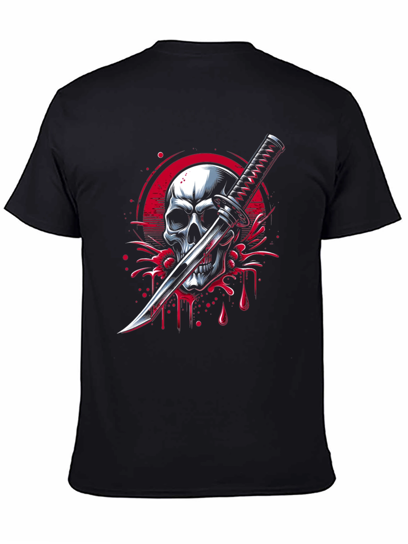 Skull & Katana Graphic Tee - Edgy Streetwear