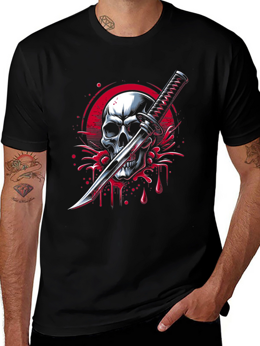 Skull & Katana Graphic Tee - Edgy Streetwear