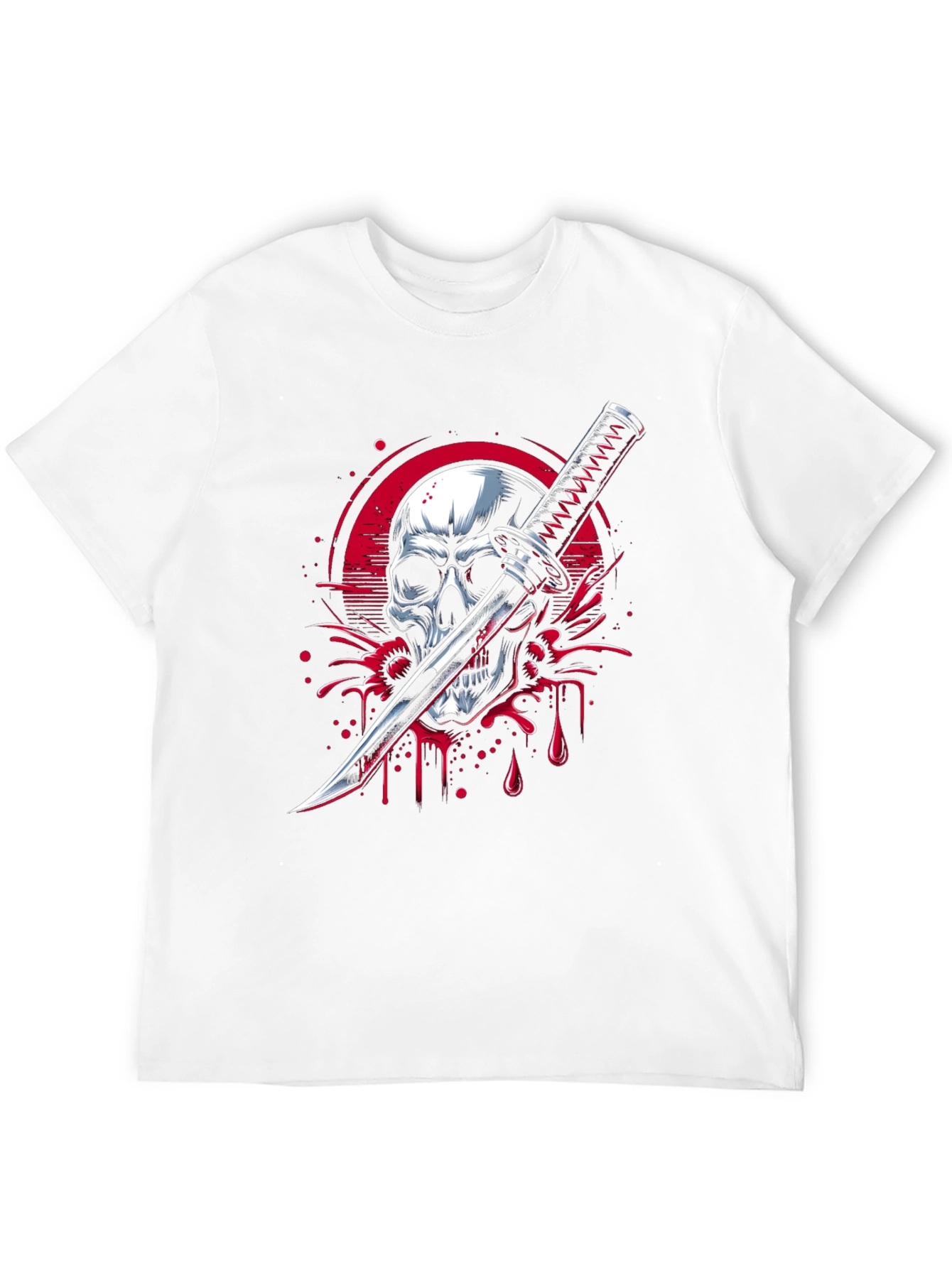 Skull & Katana Graphic Tee - Edgy Streetwear