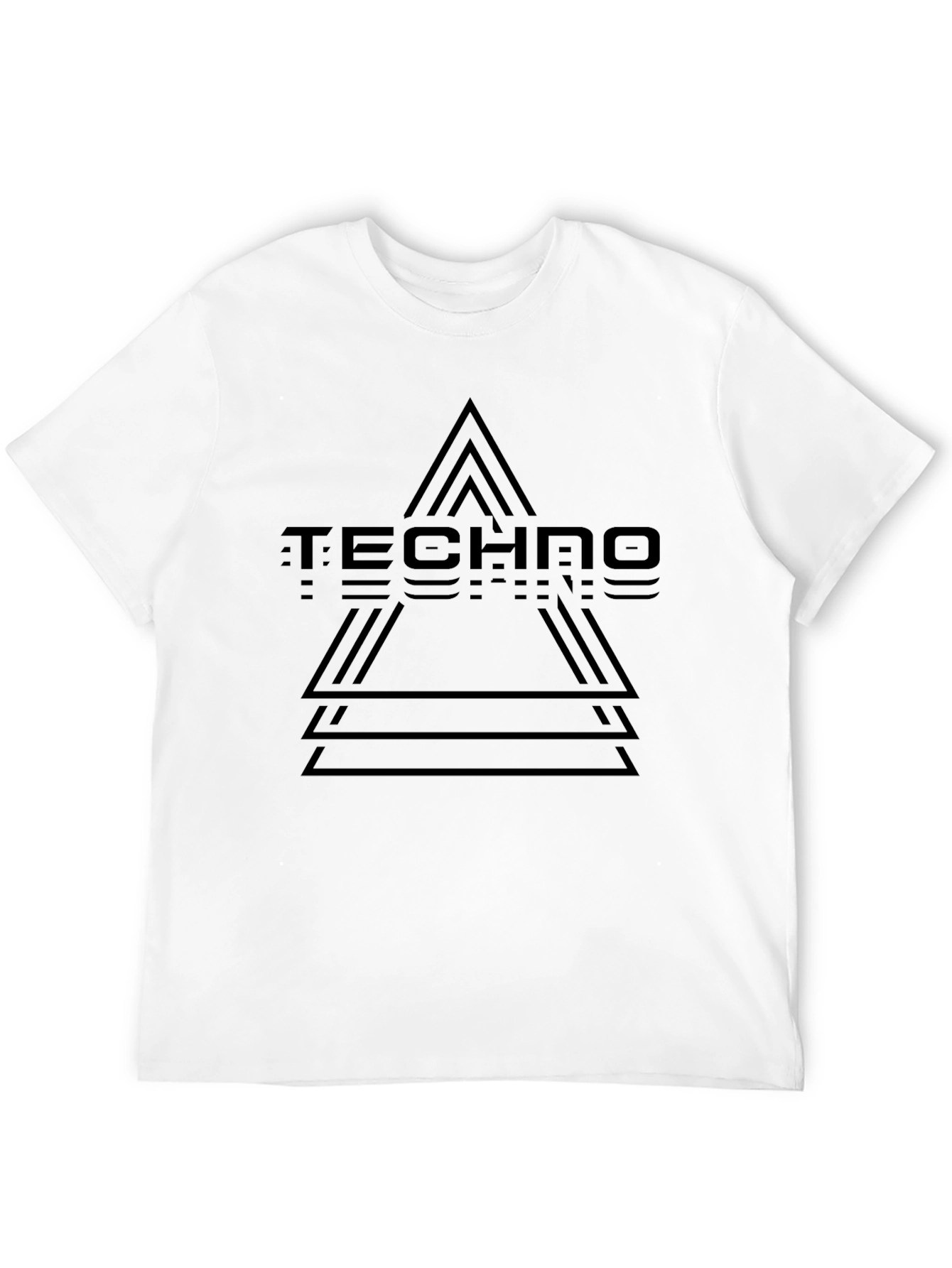 Techno Beats Graphic T-Shirt - Black