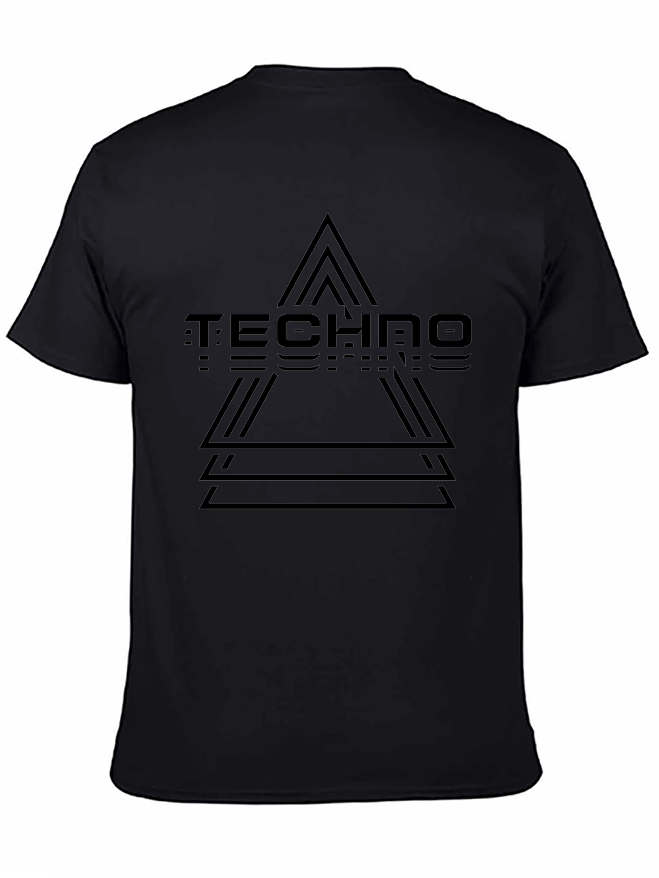 Techno Beats Graphic T-Shirt - Black
