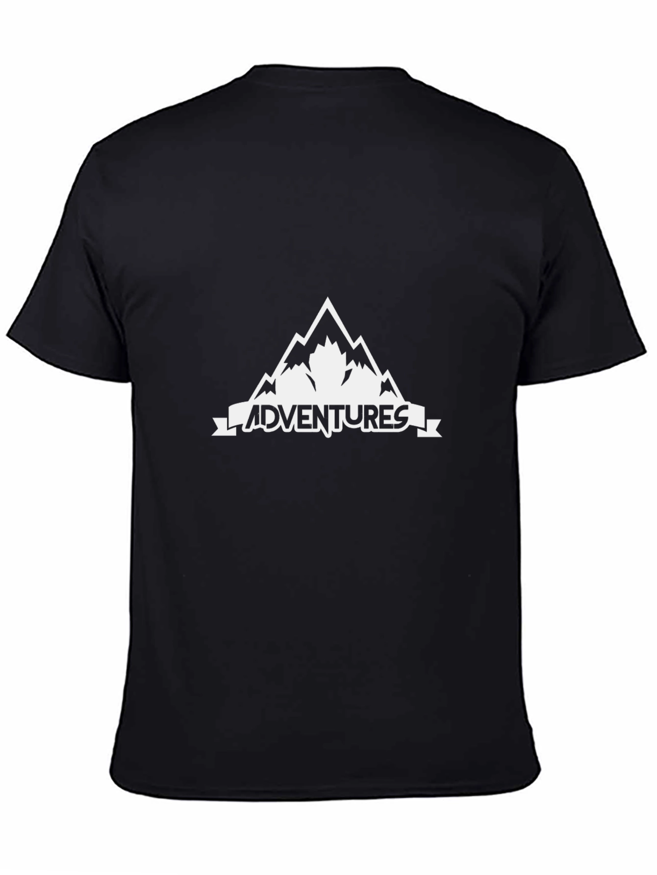 Mens Adventures Mountain Graphic T-Shirt - Black