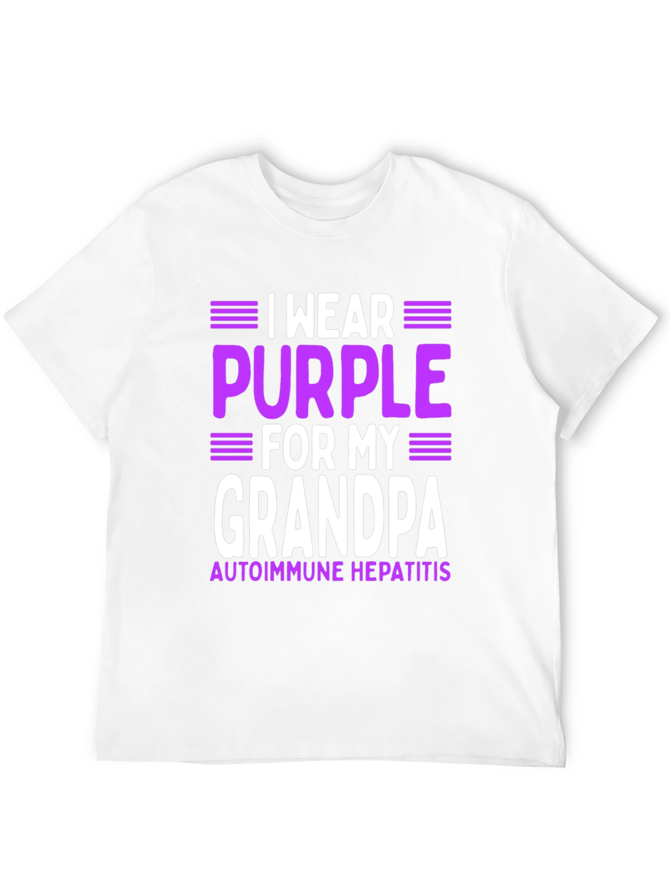 Purple for Grandpa Autoimmune Hepatitis Awareness T-Shirt