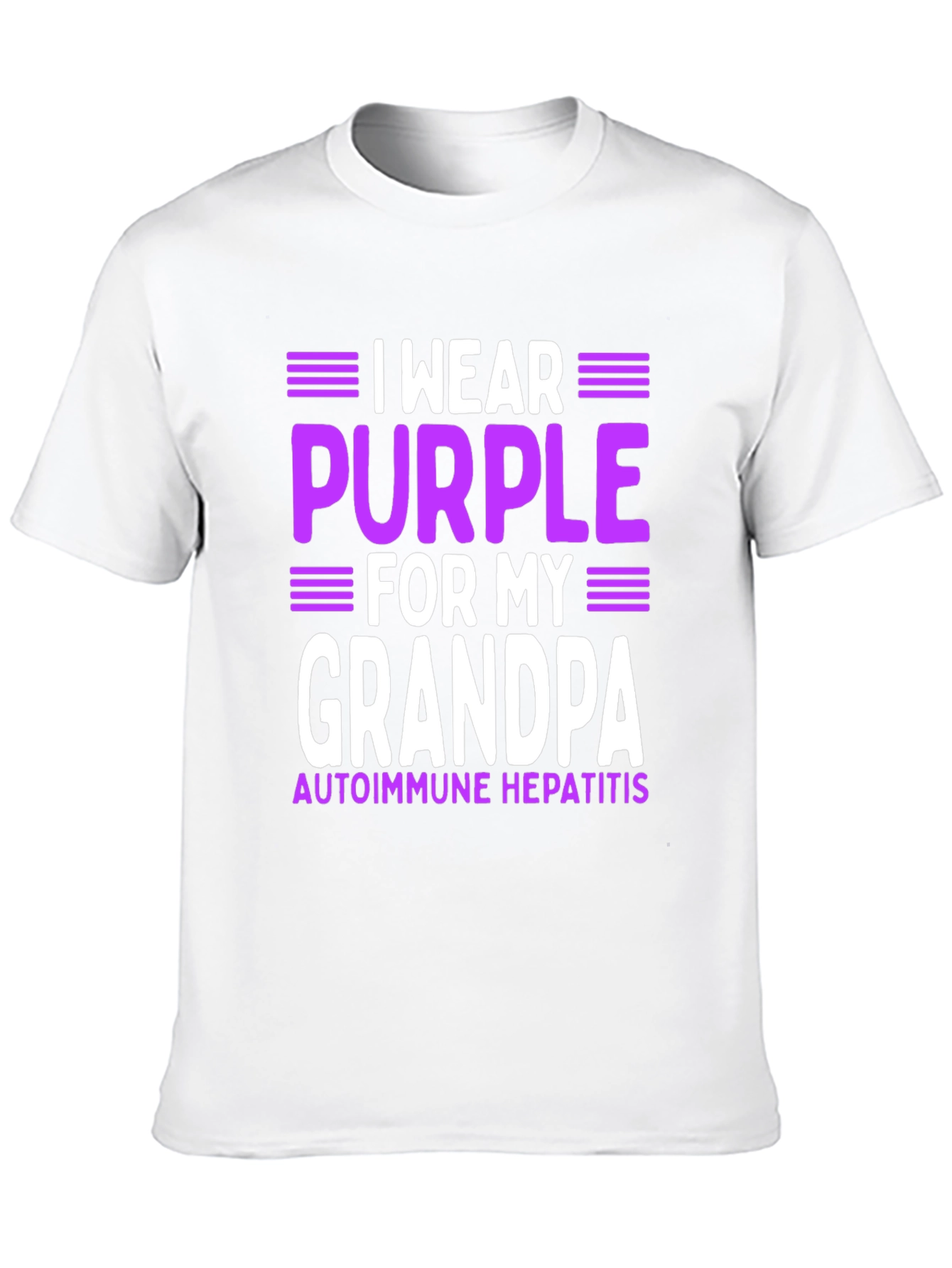 Purple for Grandpa Autoimmune Hepatitis Awareness T-Shirt