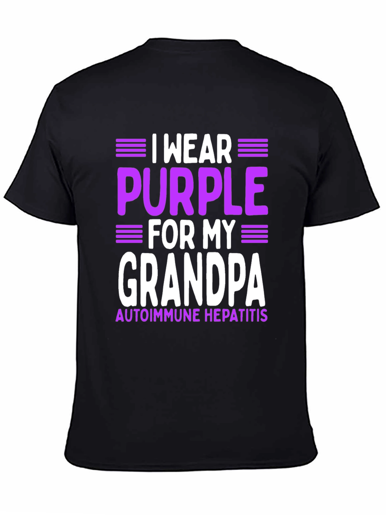 Purple for Grandpa Autoimmune Hepatitis Awareness T-Shirt
