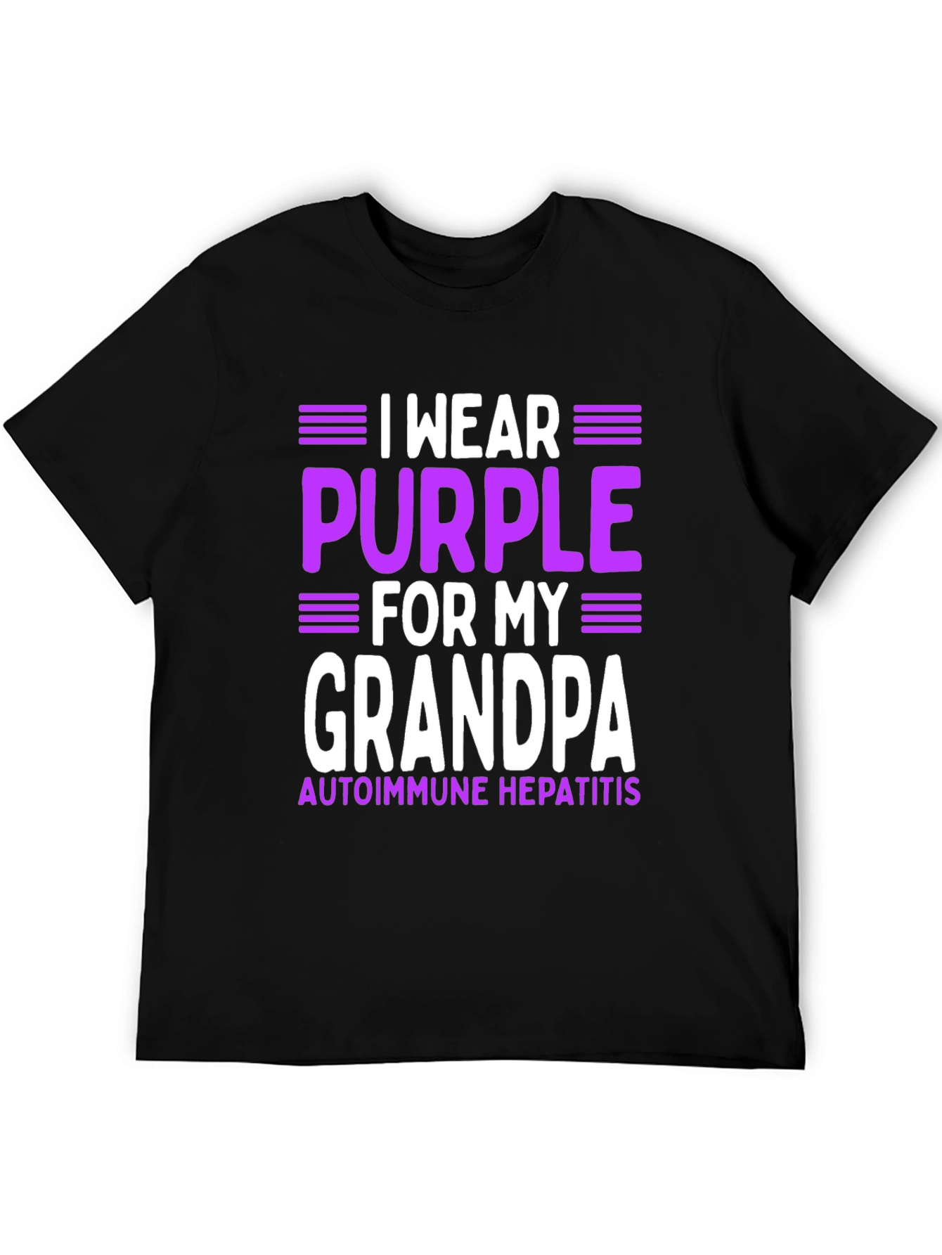 Purple for Grandpa Autoimmune Hepatitis Awareness T-Shirt