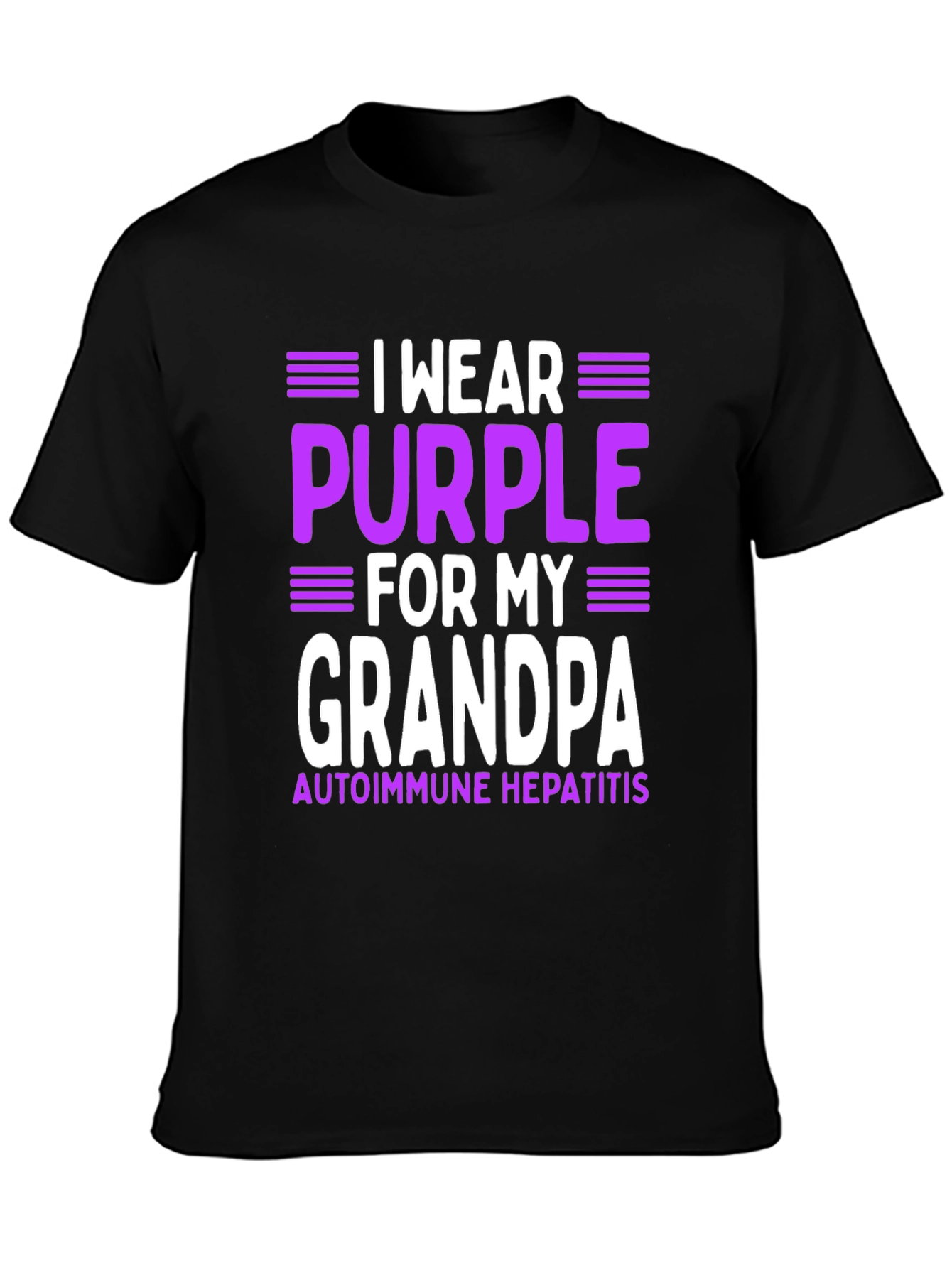 Purple for Grandpa Autoimmune Hepatitis Awareness T-Shirt