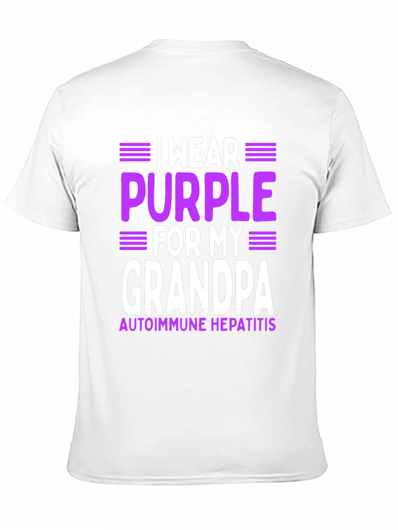 Purple for Grandpa Autoimmune Hepatitis Awareness T-Shirt