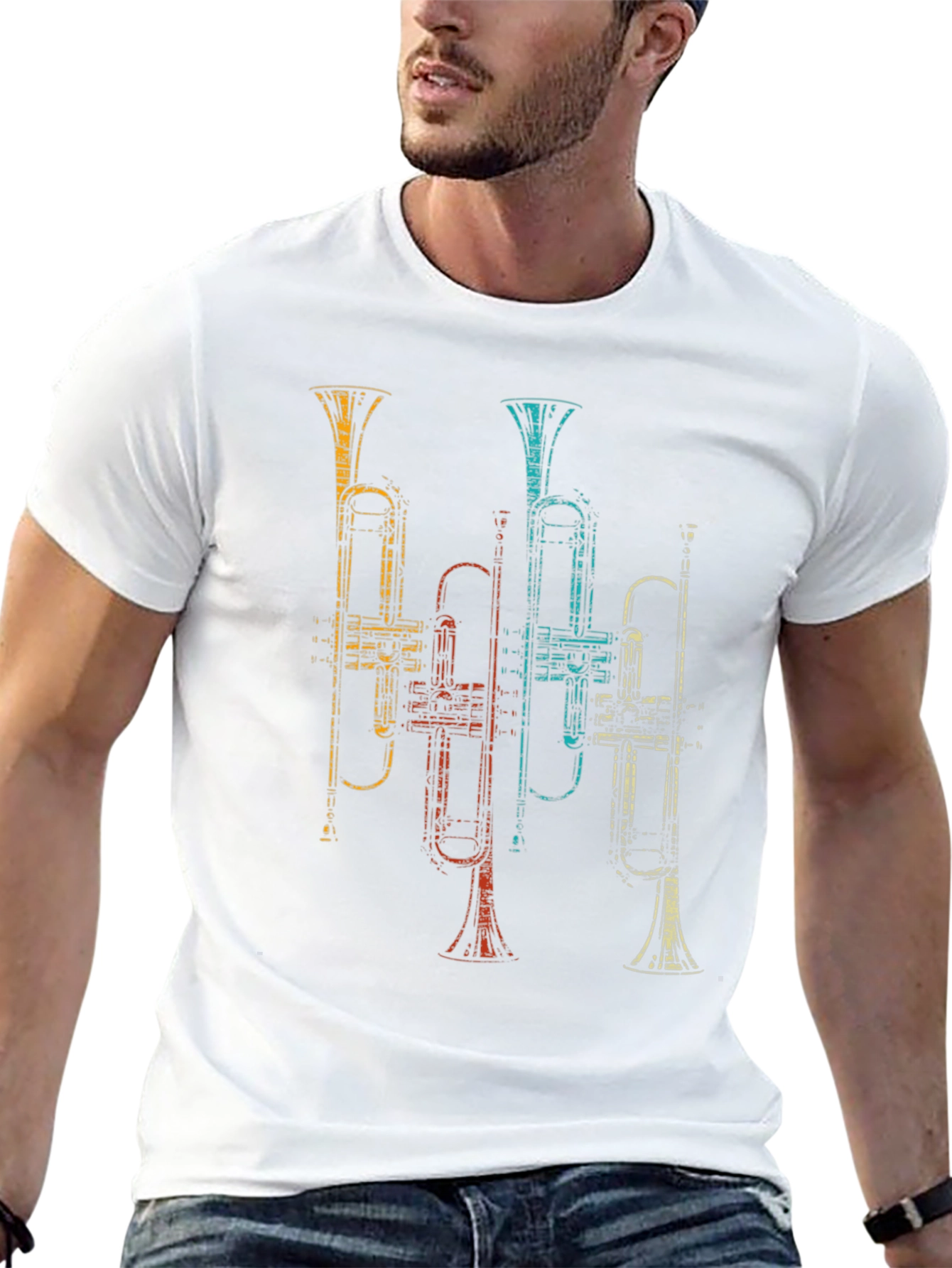 Retro Trumpet T-Shirt - Musical Instrument Tee