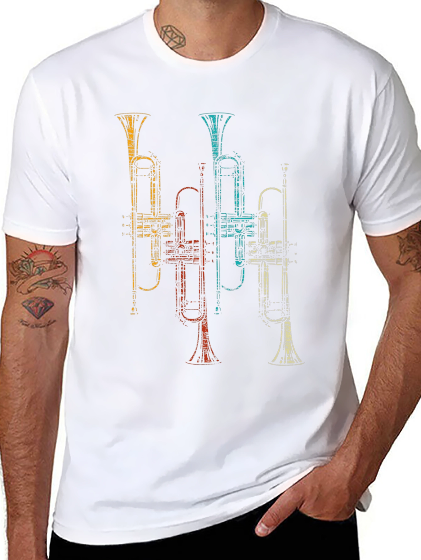 Retro Trumpet T-Shirt - Musical Instrument Tee