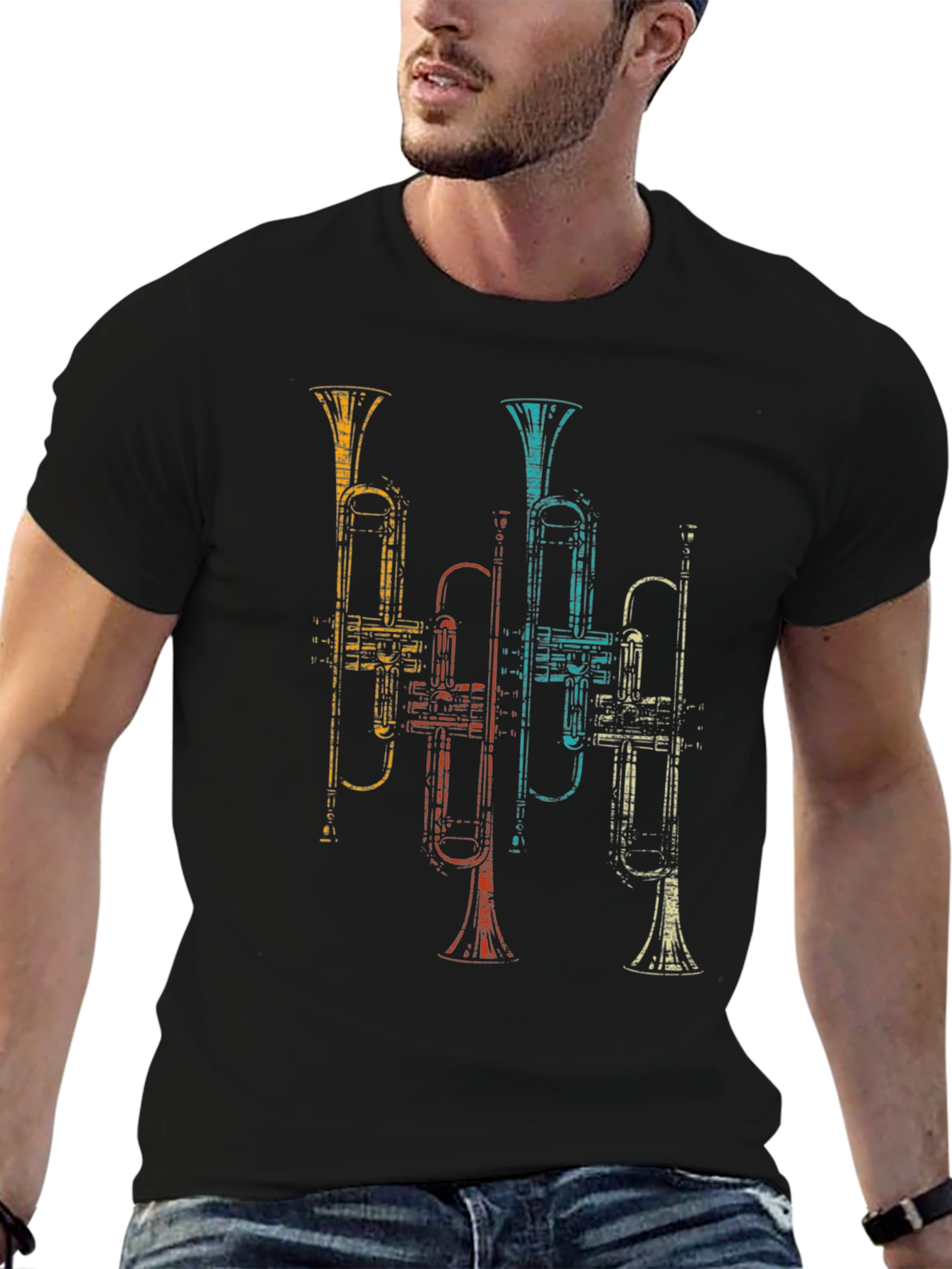 Retro Trumpet T-Shirt - Musical Instrument Tee
