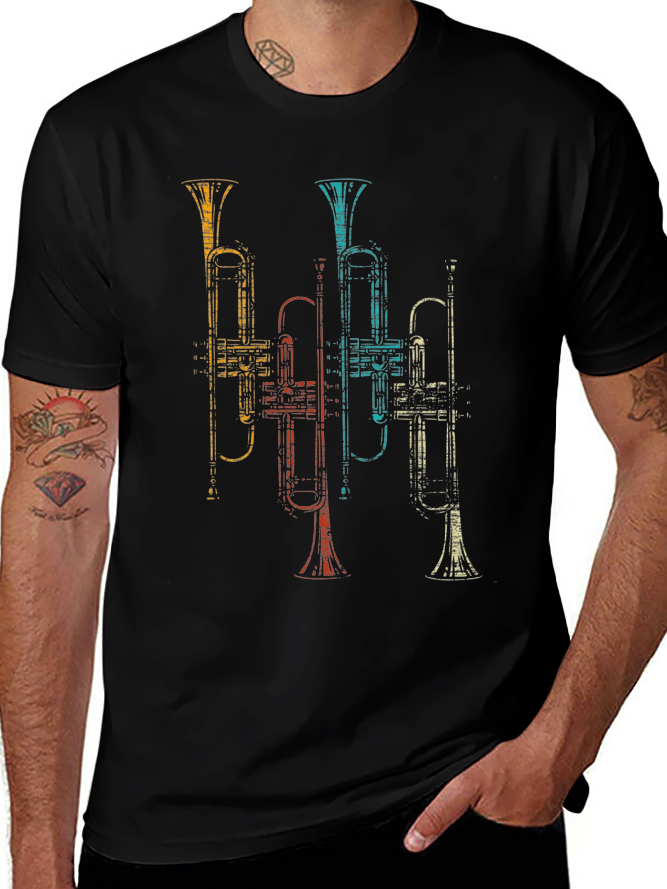 Retro Trumpet T-Shirt - Musical Instrument Tee