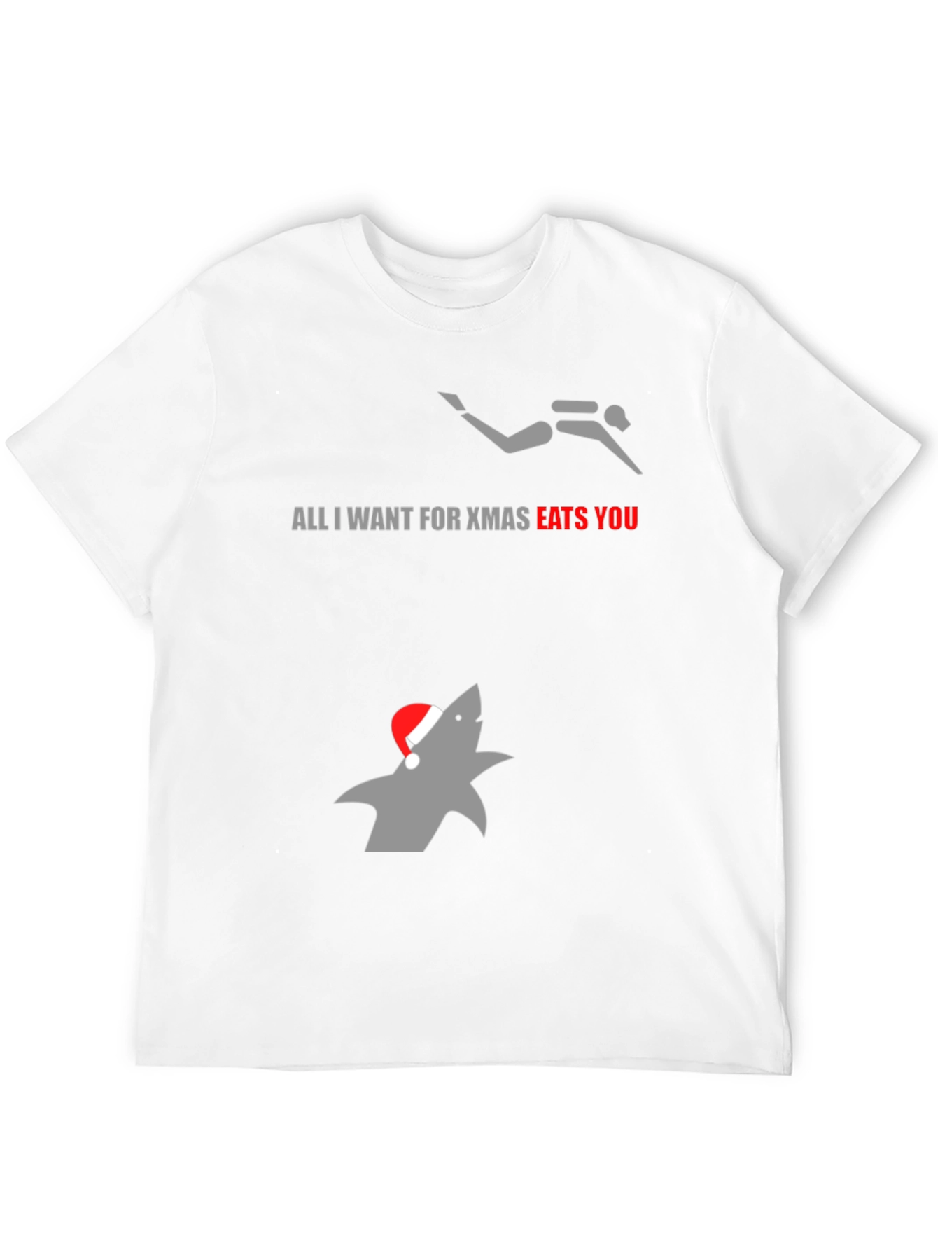 Funny Christmas Shark Diver T-Shirt