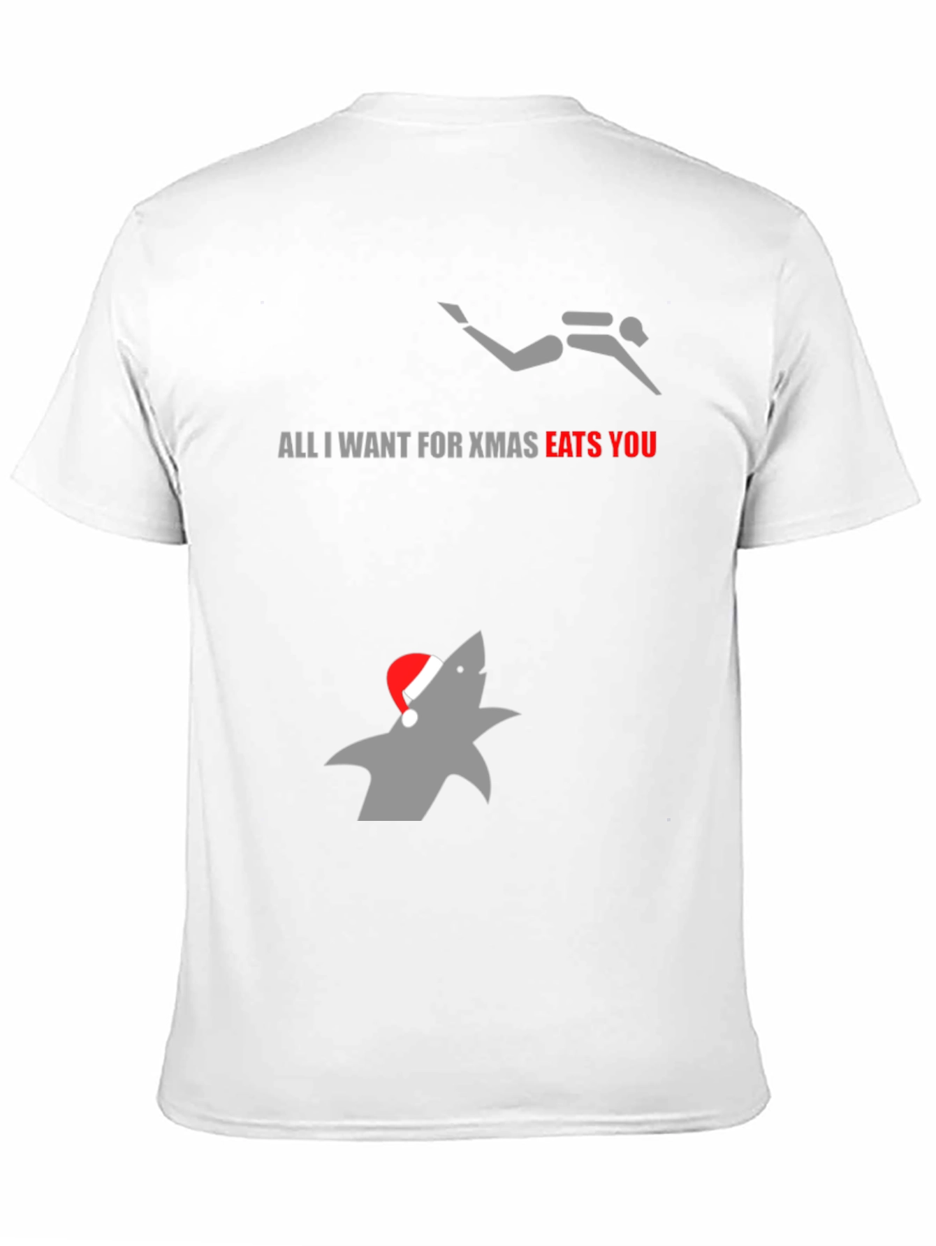 Funny Christmas Shark Diver T-Shirt