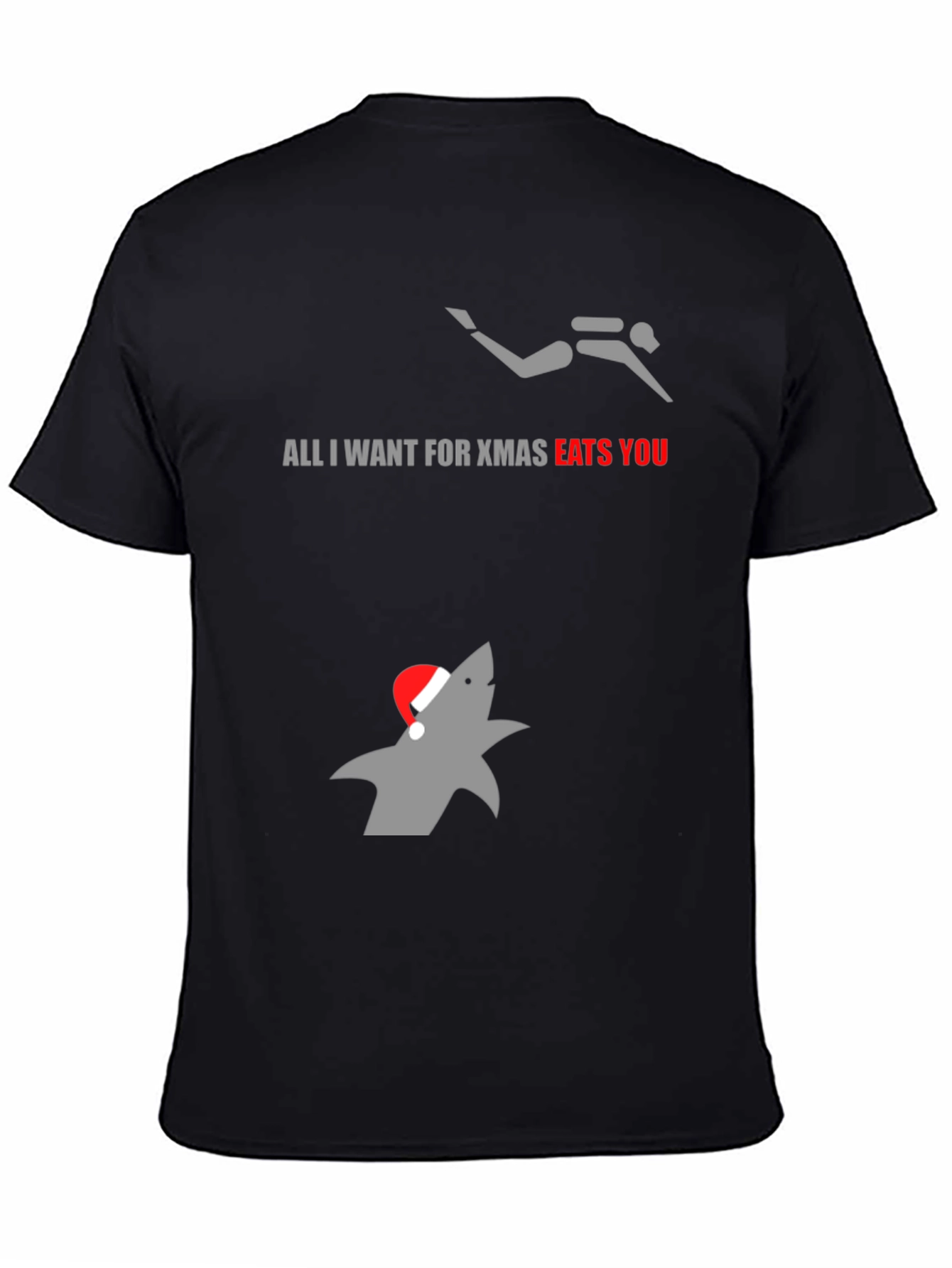 Funny Christmas Shark Diver T-Shirt
