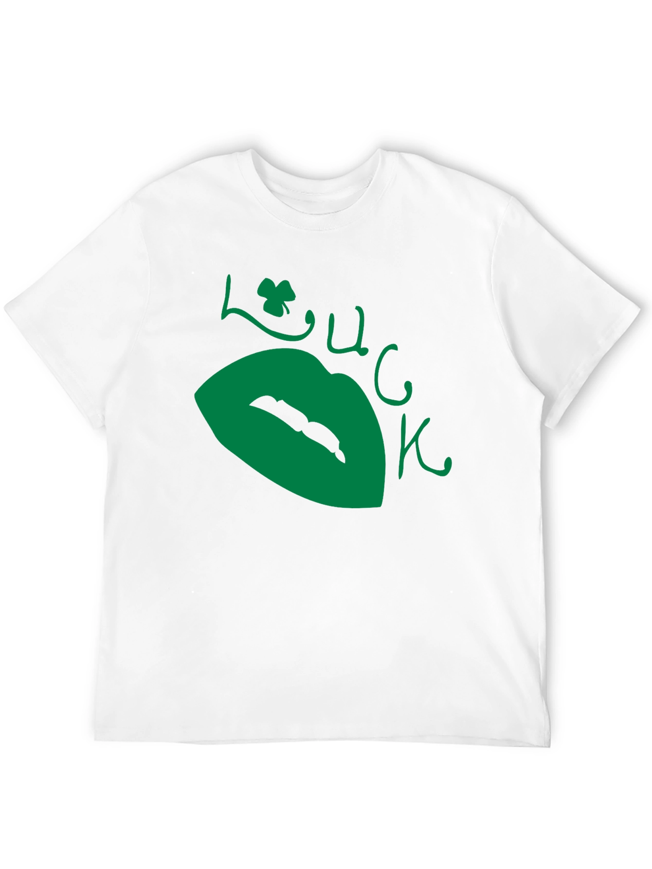 Lucky Lips Black T-Shirt - St. Patricks Day
