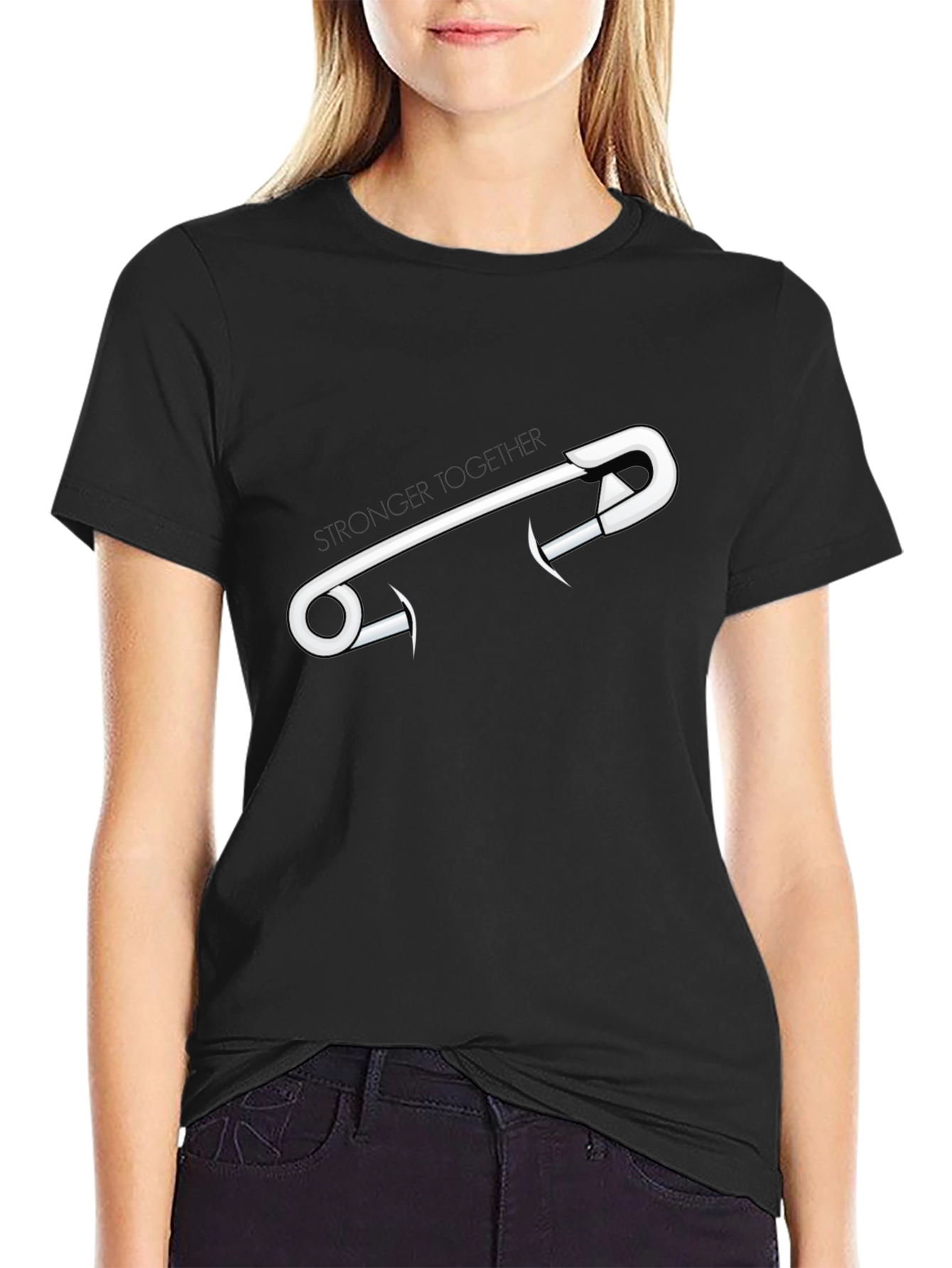 Stronger Together Safety Pin Graphic Tee - Unisex