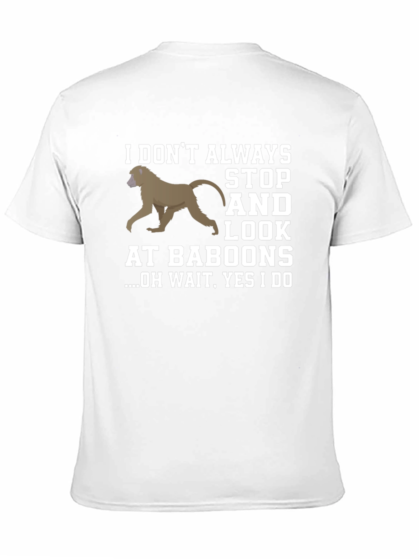 Baboon Graphic Novelty T-Shirt - Funny Animal Tee