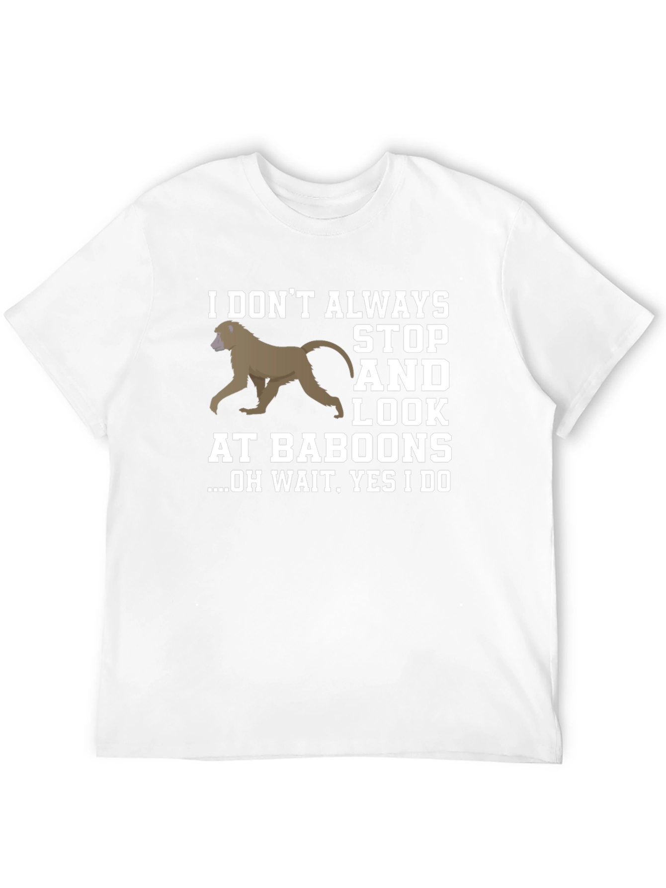 Baboon Graphic Novelty T-Shirt - Funny Animal Tee