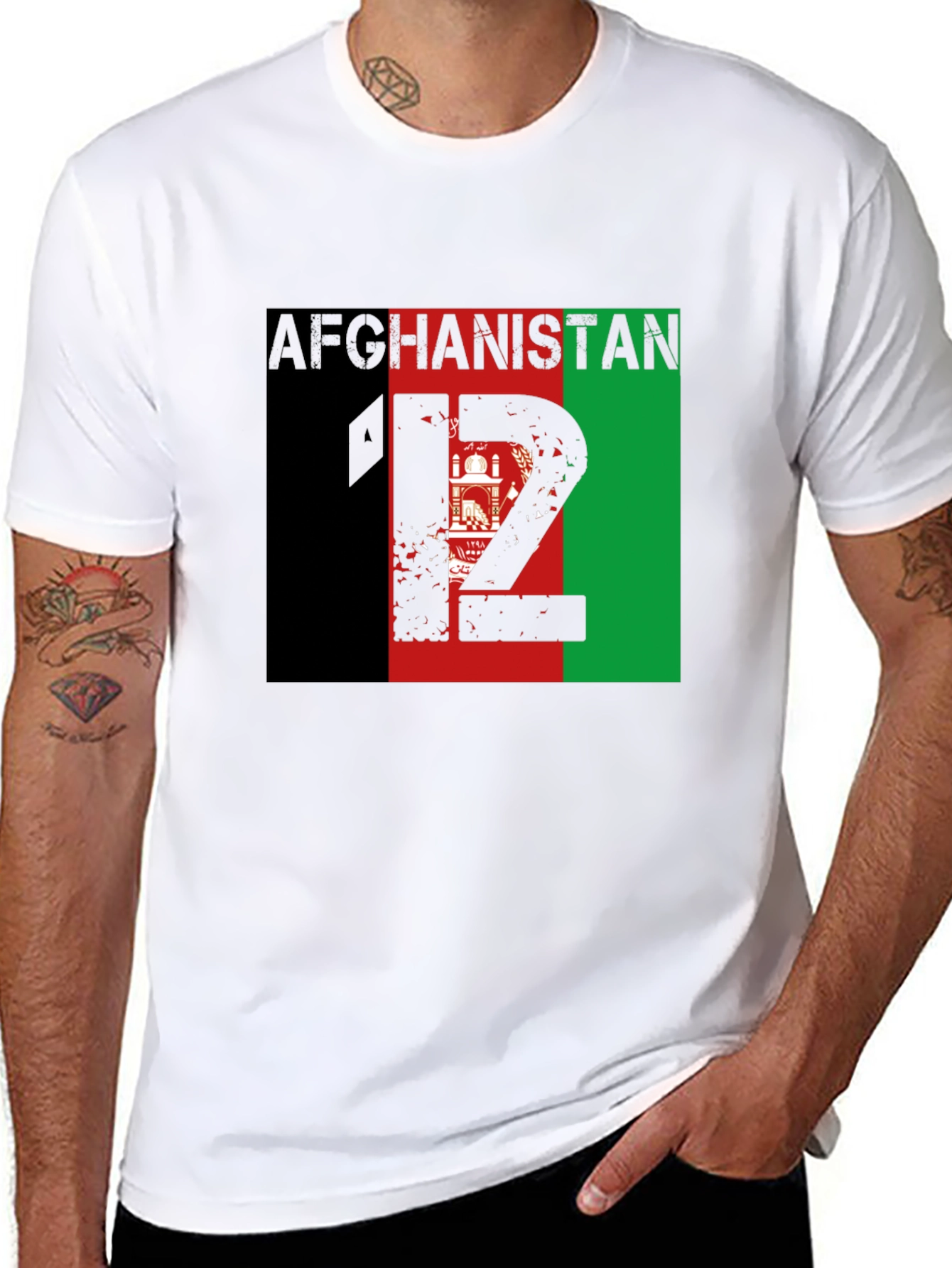 Afghanistan Flag Graphic T-Shirt