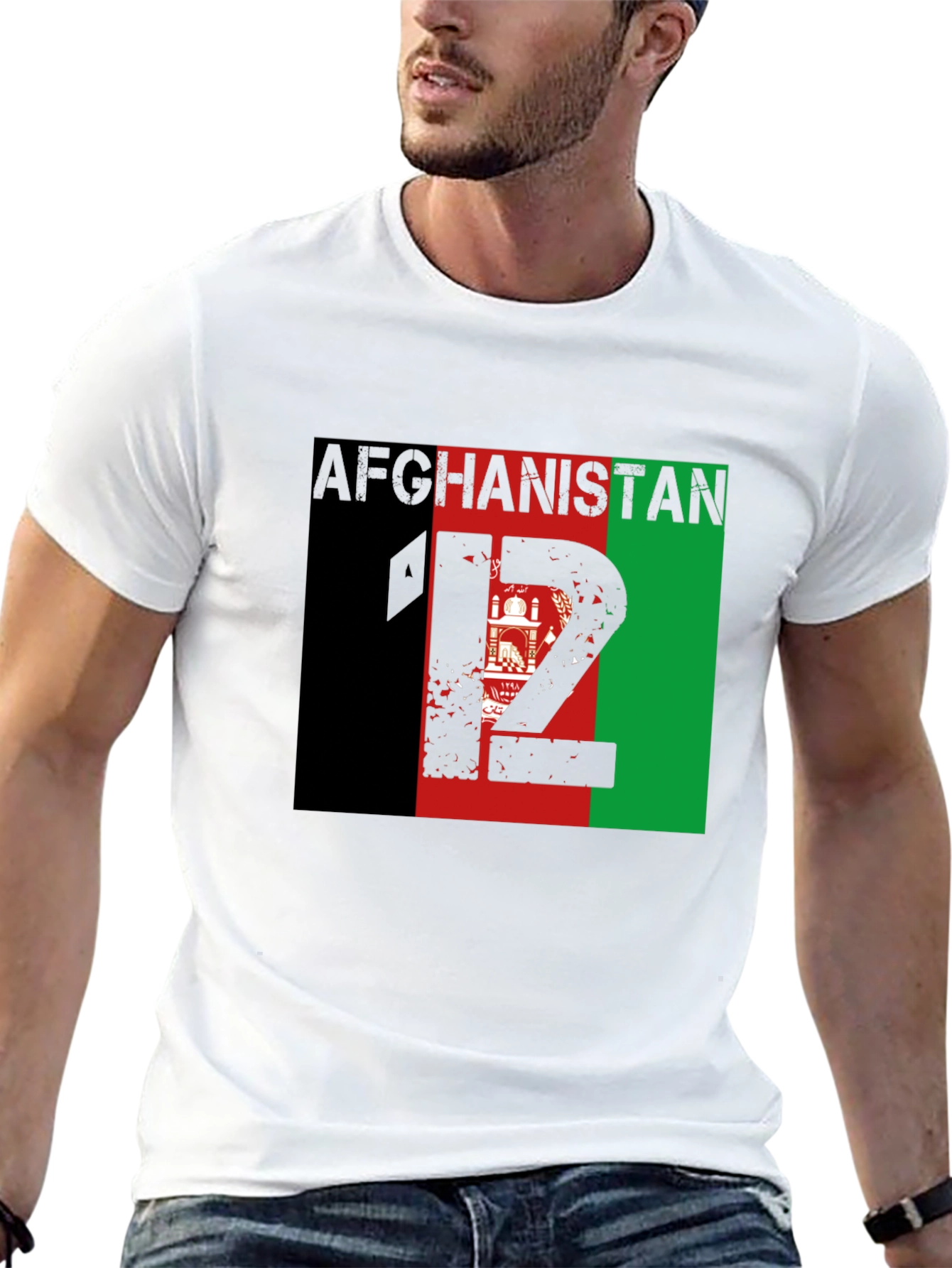 Afghanistan Flag Graphic T-Shirt