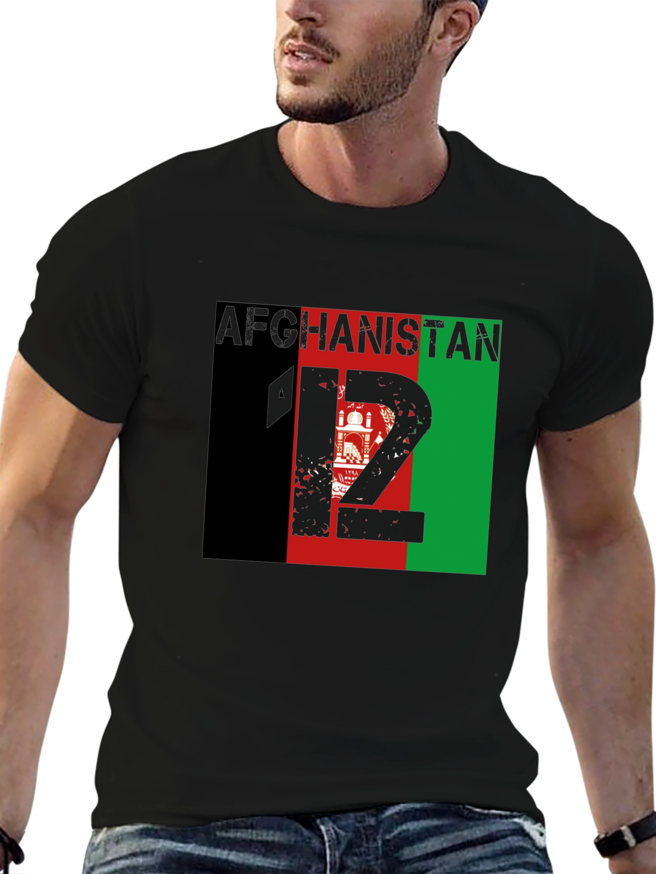 Afghanistan Flag Graphic T-Shirt