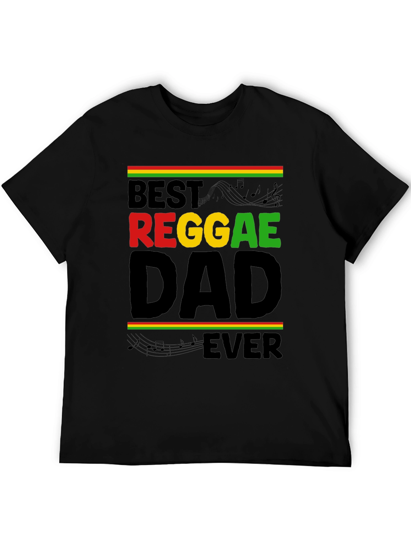 Best Reggae Dad Ever Black T-Shirt