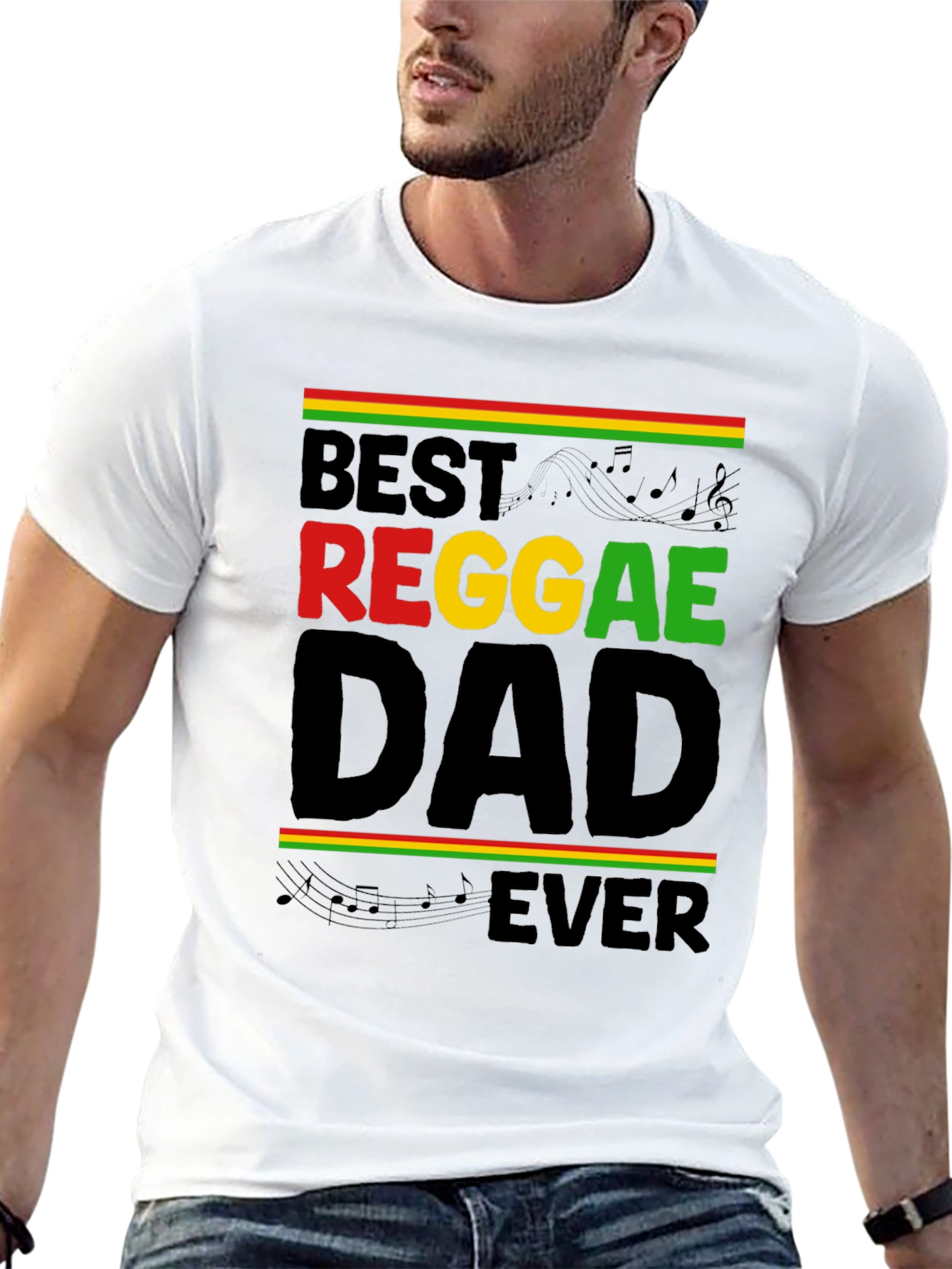 Best Reggae Dad Ever Black T-Shirt