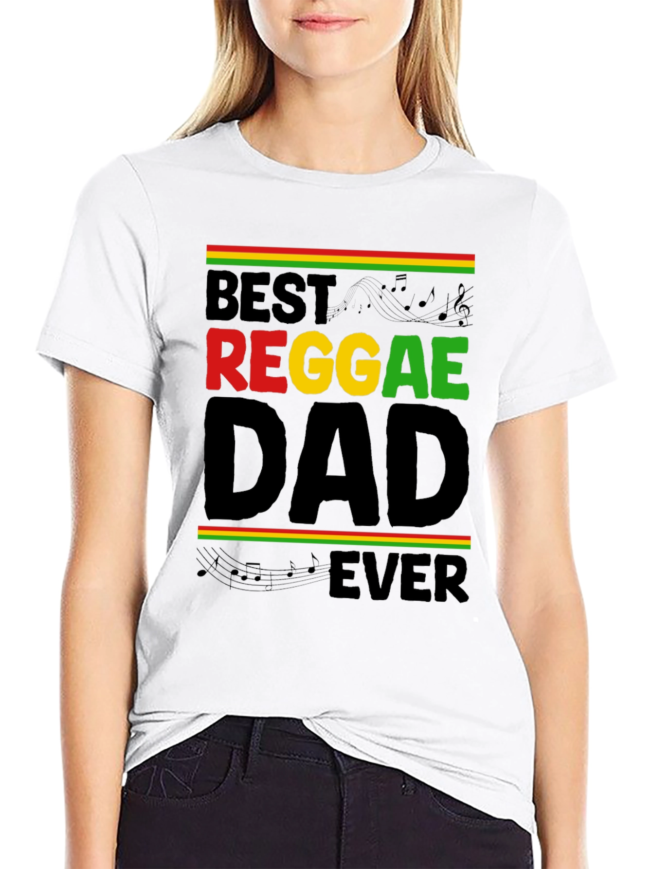 Best Reggae Dad Ever Black T-Shirt