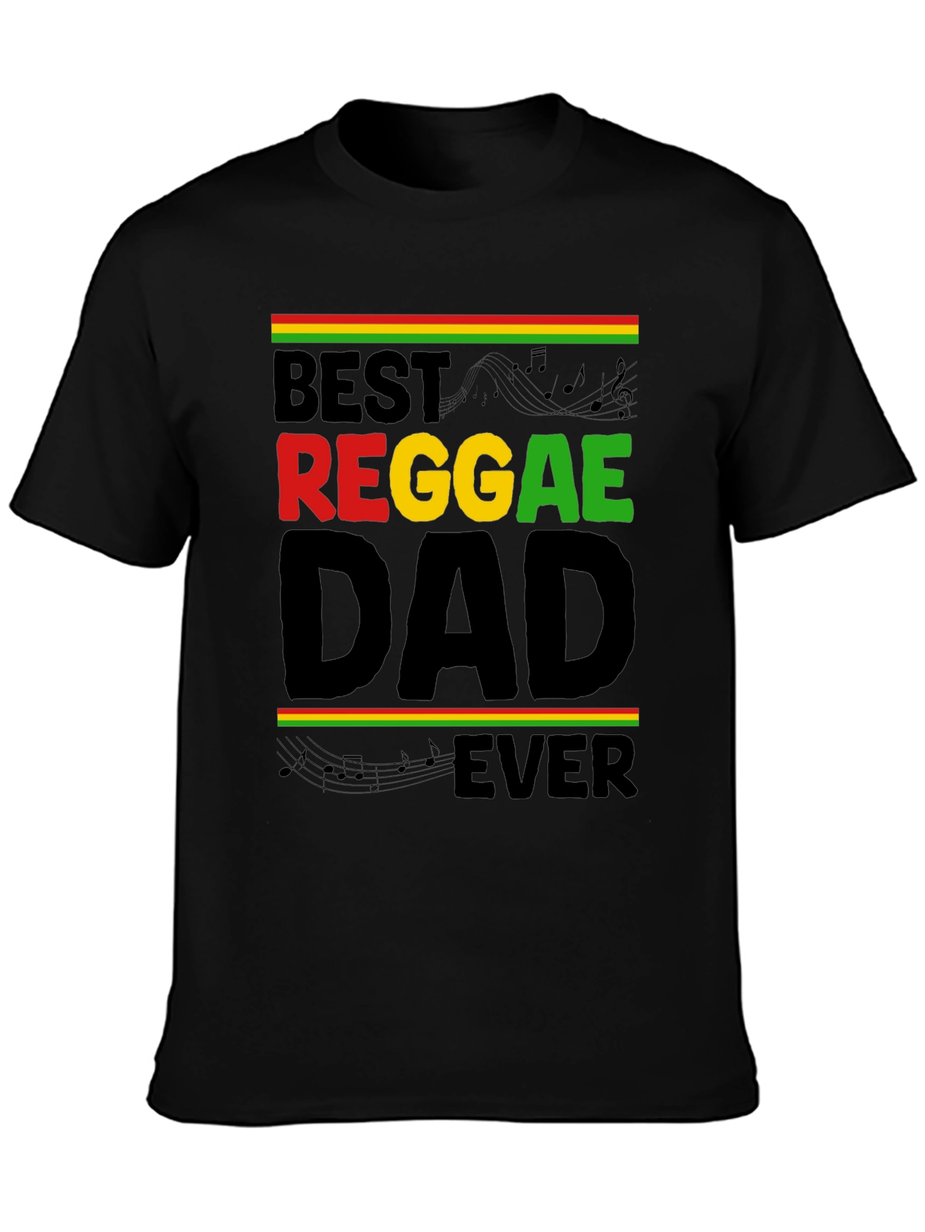 Best Reggae Dad Ever Black T-Shirt