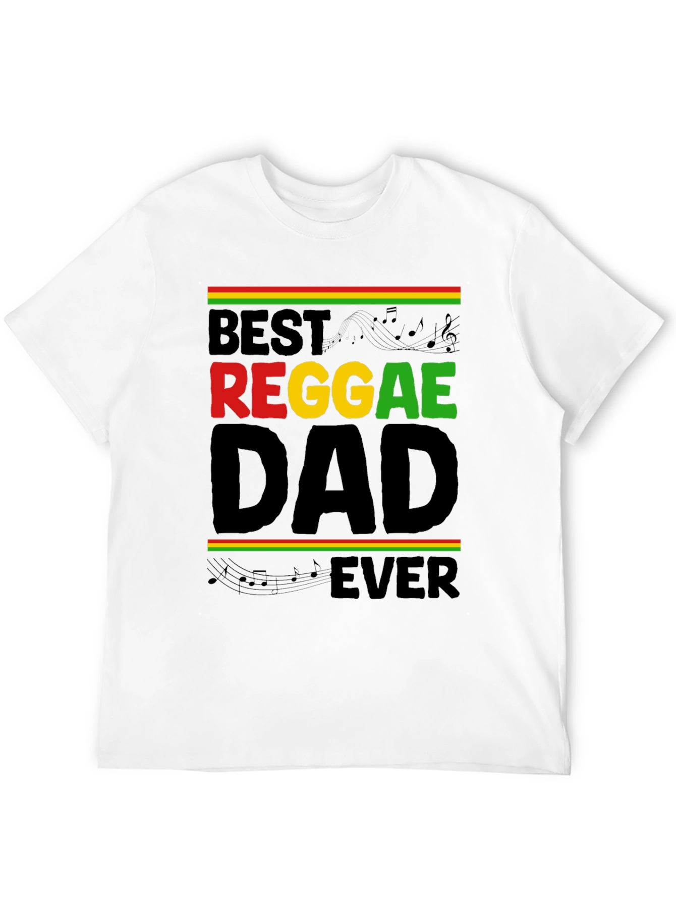 Best Reggae Dad Ever Black T-Shirt