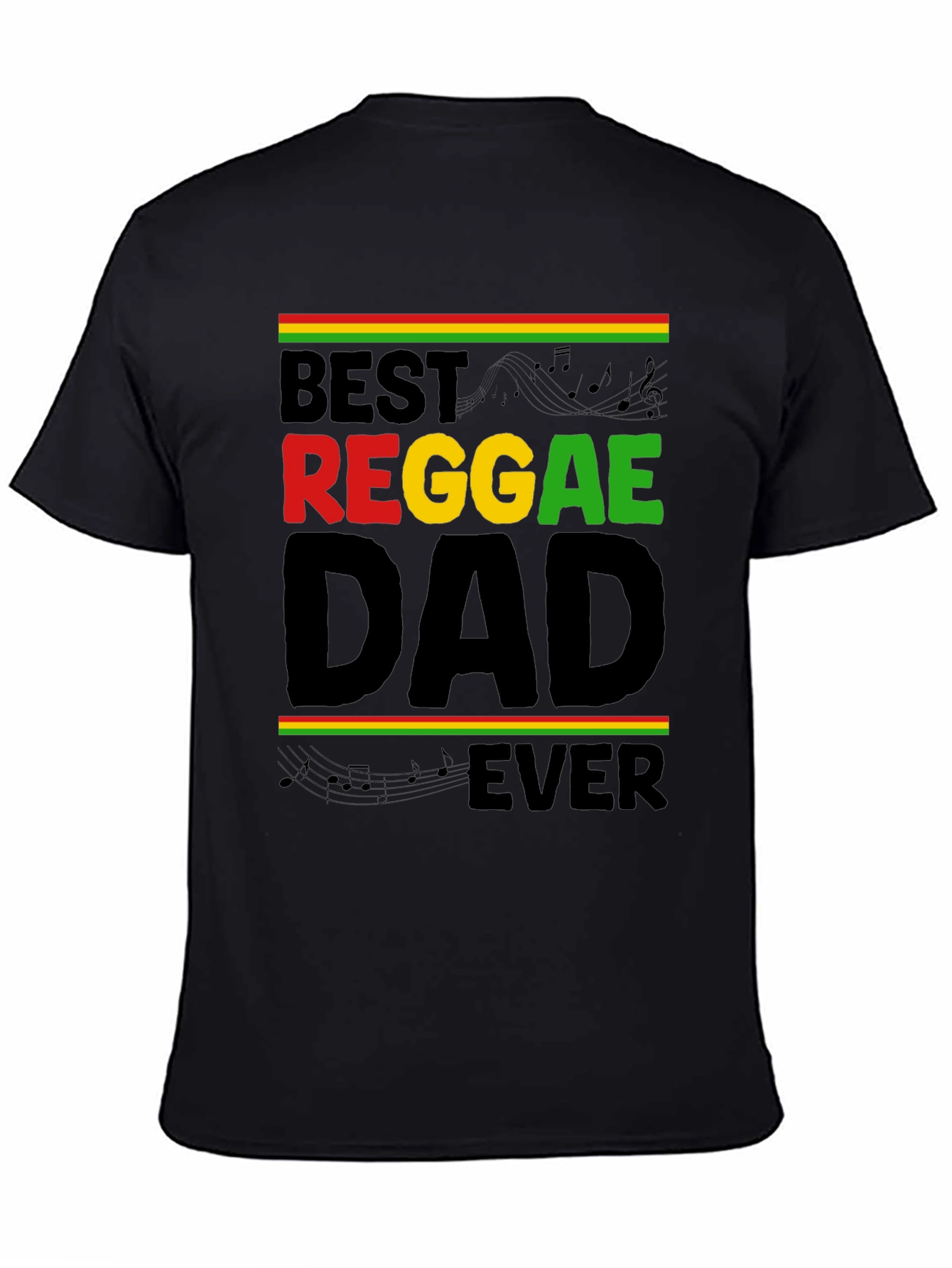 Best Reggae Dad Ever Black T-Shirt